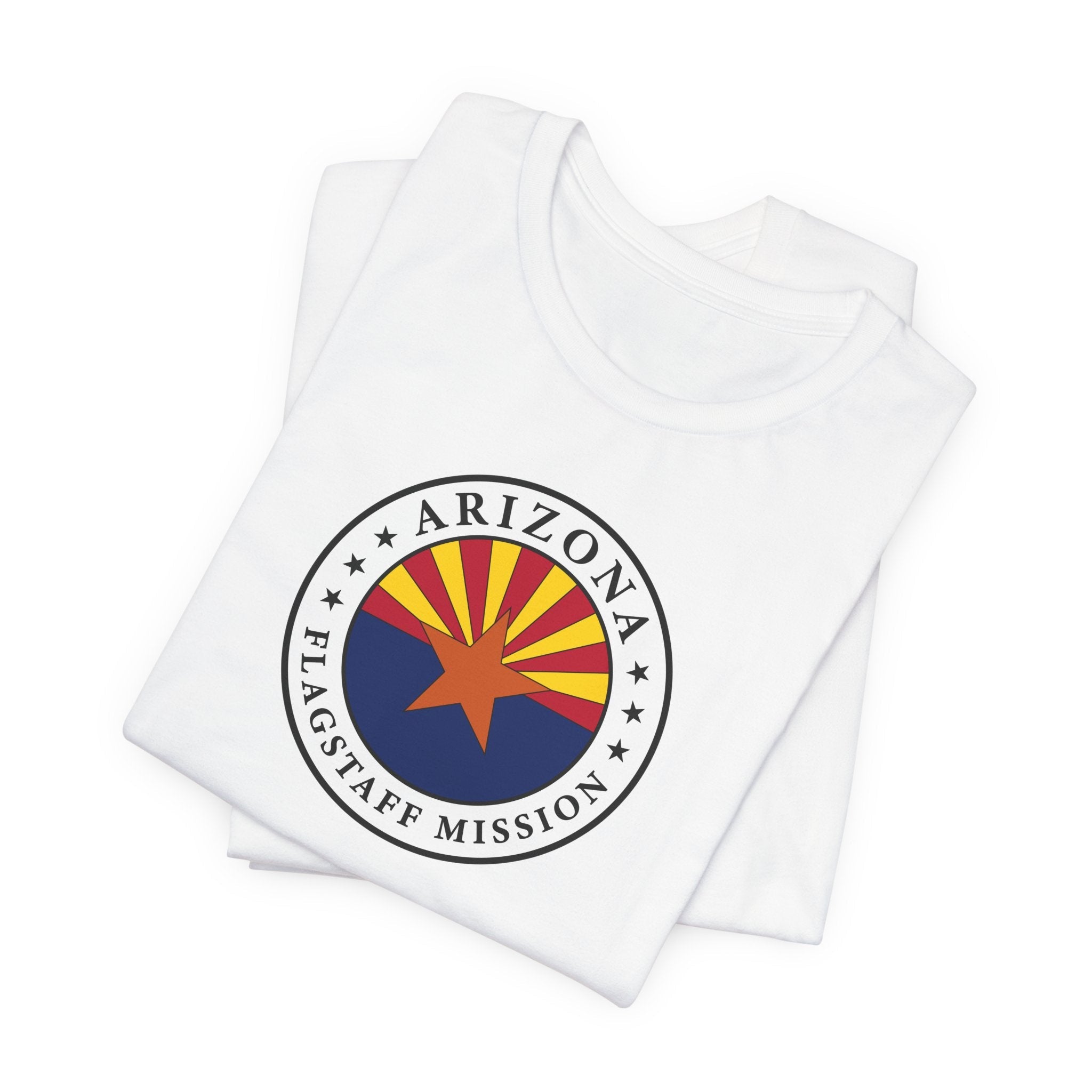 Arizona Flagstaff Mission State Flag Logo (White Border) T-shirt - Mission Wishlist - LDS Missionary Gift Store