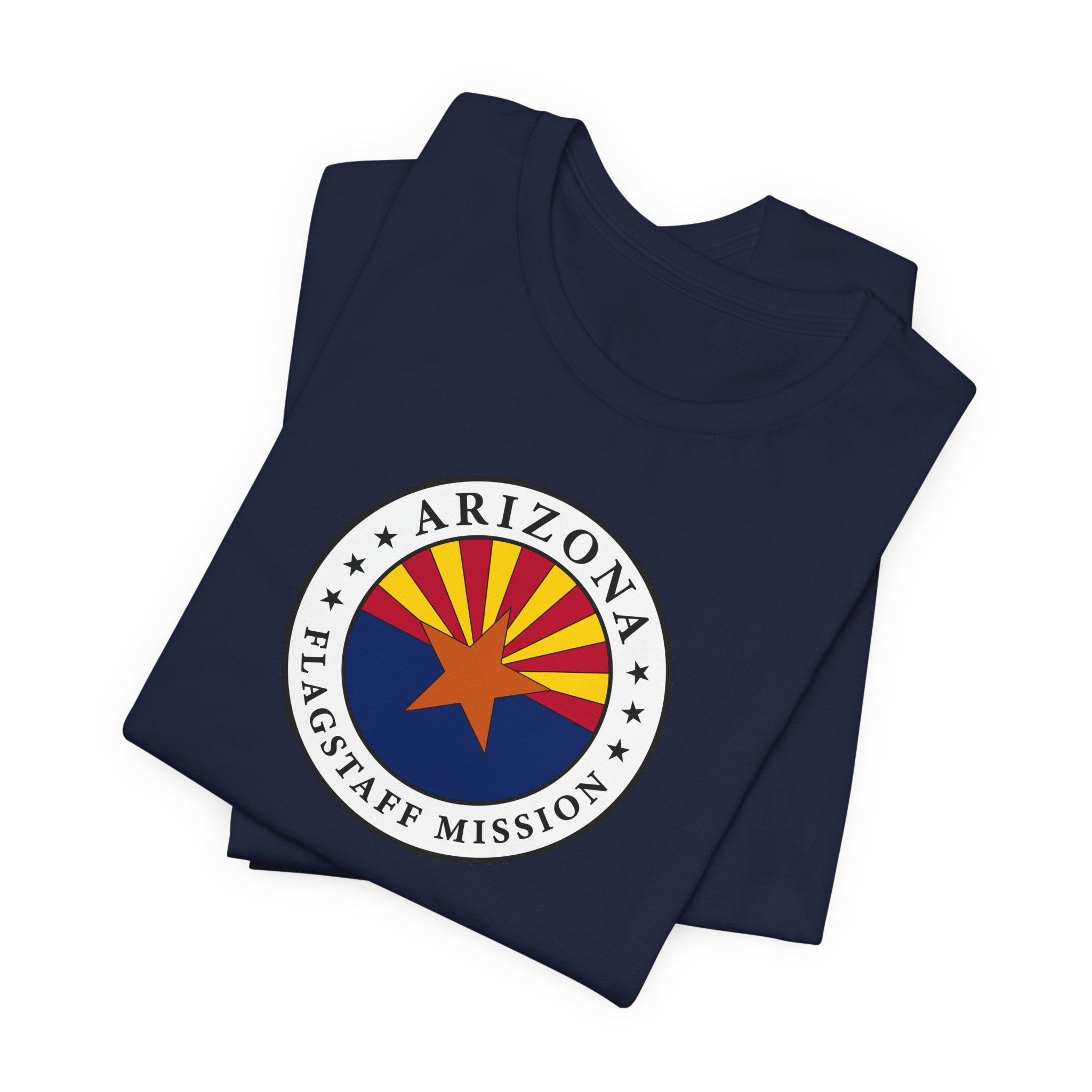 Arizona Flagstaff Mission State Flag Logo (White Border) T-shirt - Mission Wishlist - LDS Missionary Gift Store