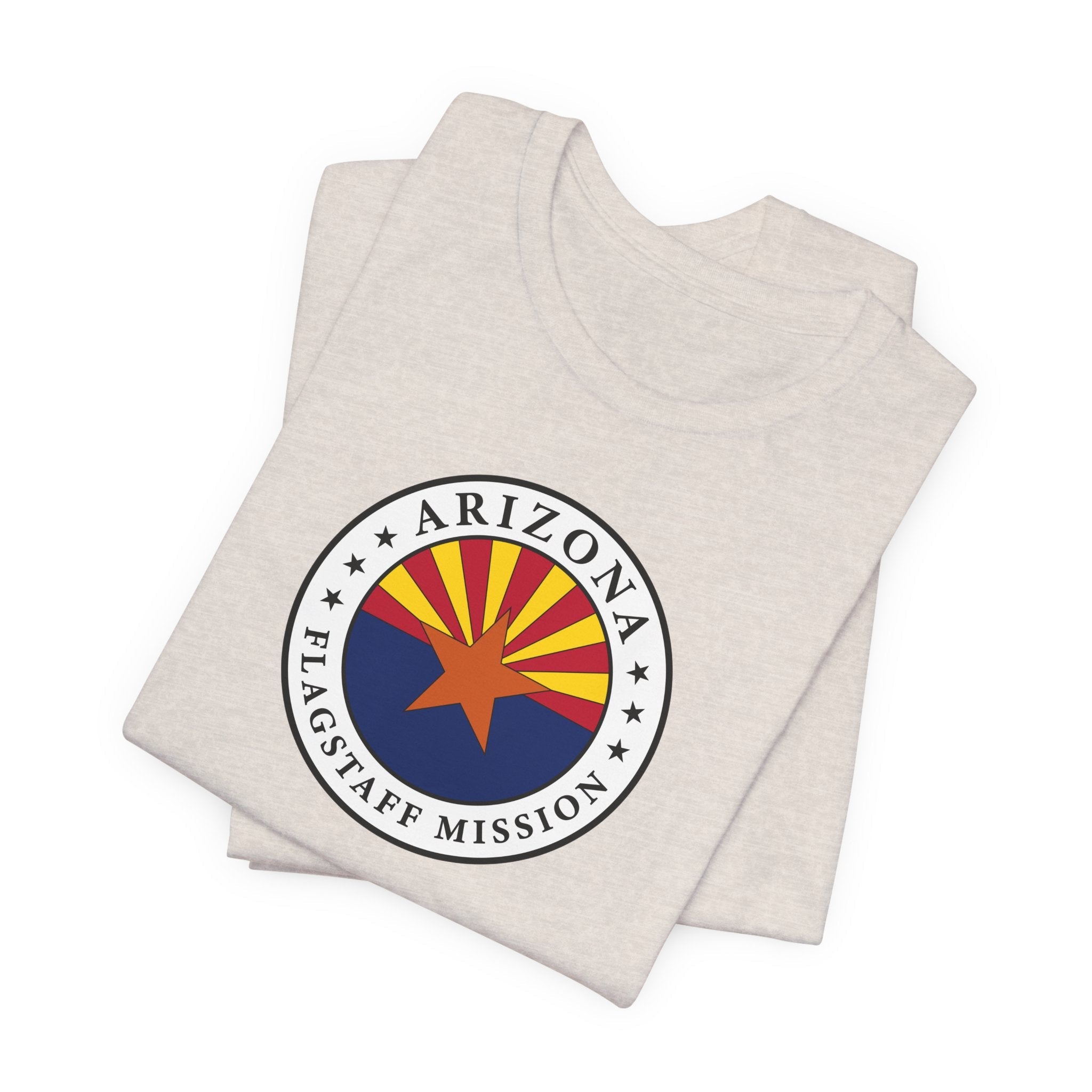 Arizona Flagstaff Mission State Flag Logo (White Border) T-shirt - Mission Wishlist - LDS Missionary Gift Store