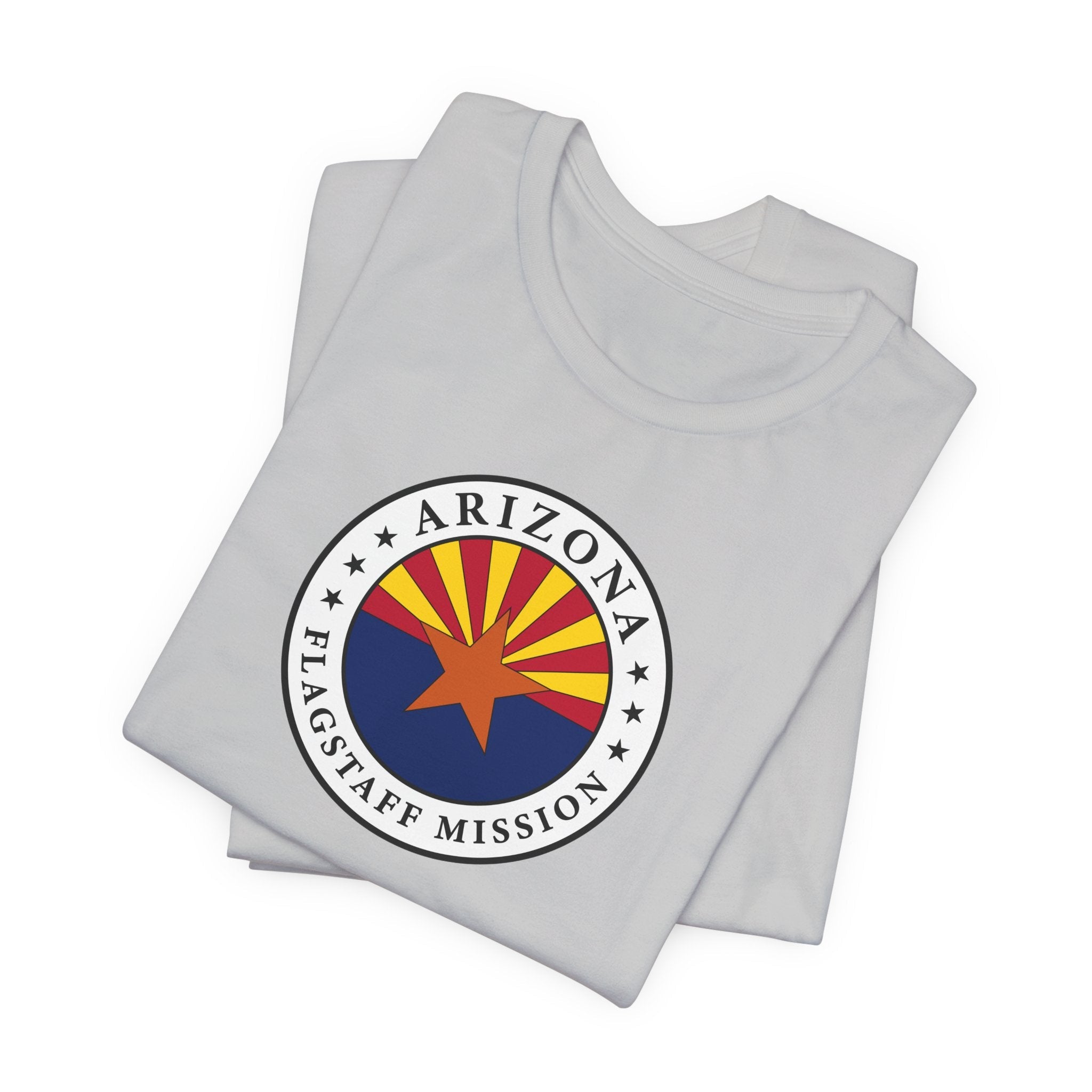 Arizona Flagstaff Mission State Flag Logo (White Border) T-shirt - Mission Wishlist - LDS Missionary Gift Store