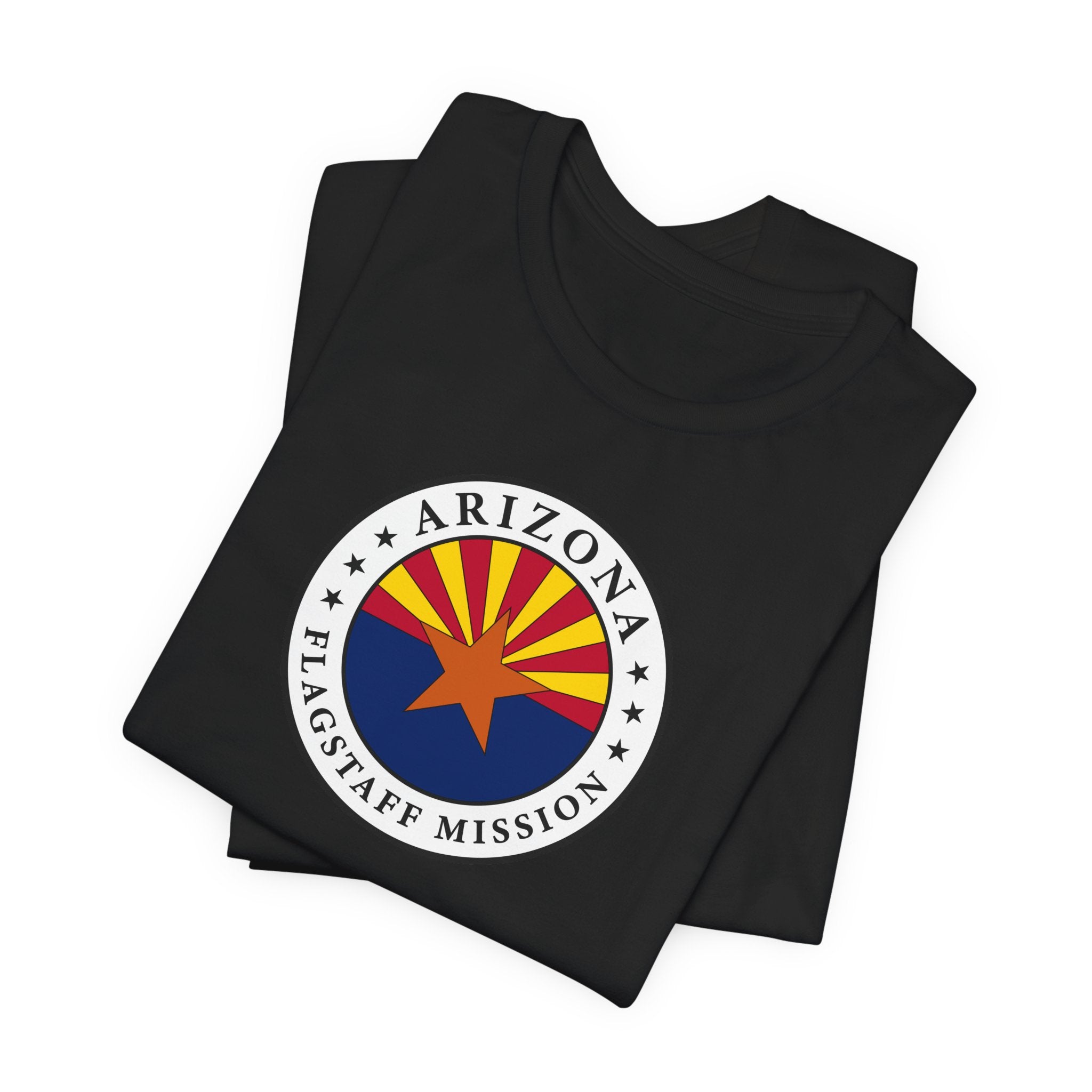 Arizona Flagstaff Mission State Flag Logo (White Border) T-shirt - Mission Wishlist - LDS Missionary Gift Store