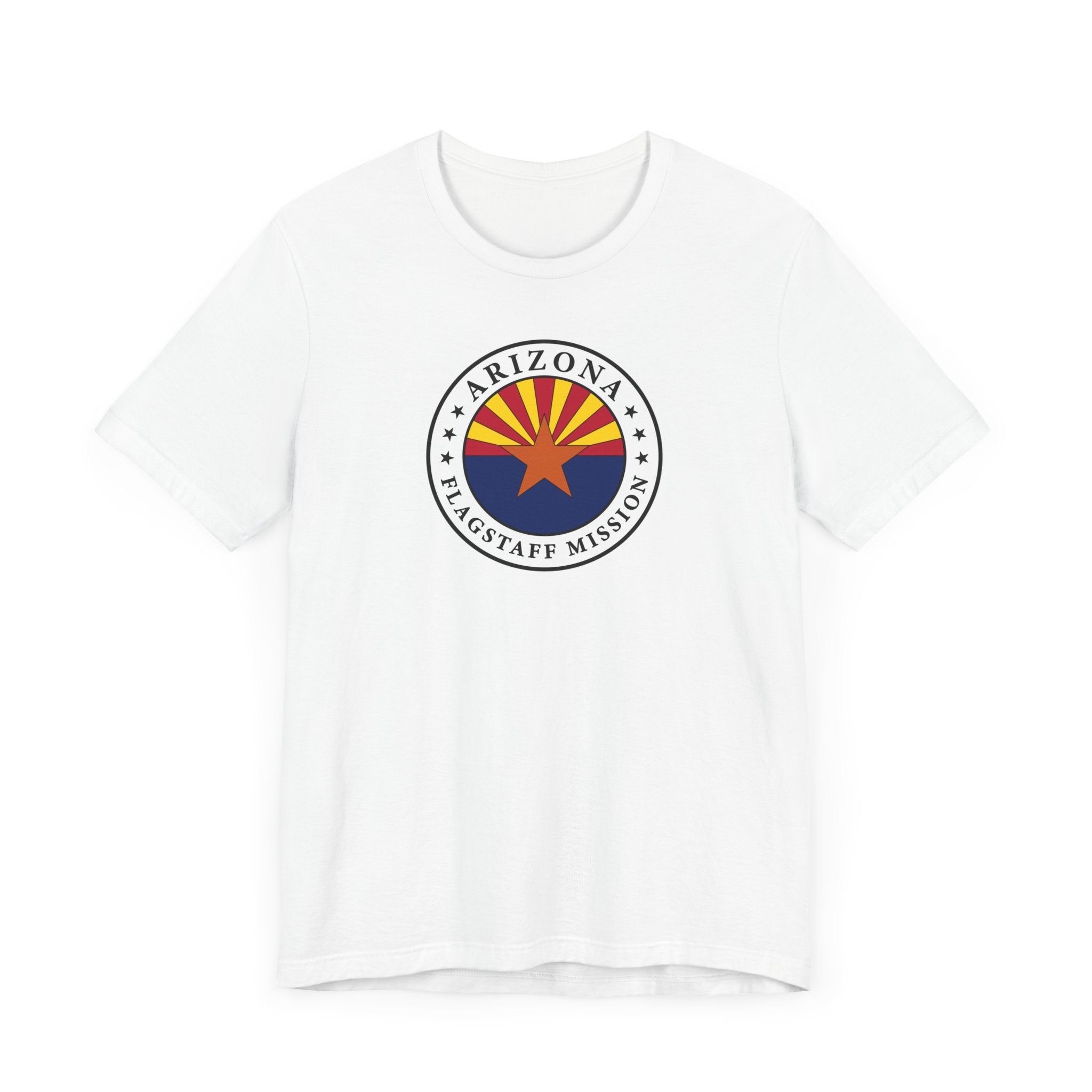 Arizona Flagstaff Mission State Flag Logo (White Border) T-shirt - Mission Wishlist - LDS Missionary Gift Store