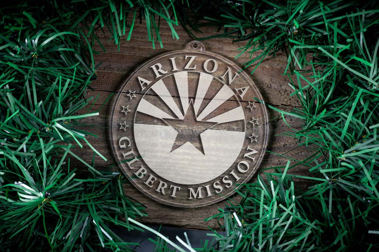 Arizona Gilbert Mission Christmas Ornament - Latter-Day Saint LDS Missionary Gift - Book of Mormon