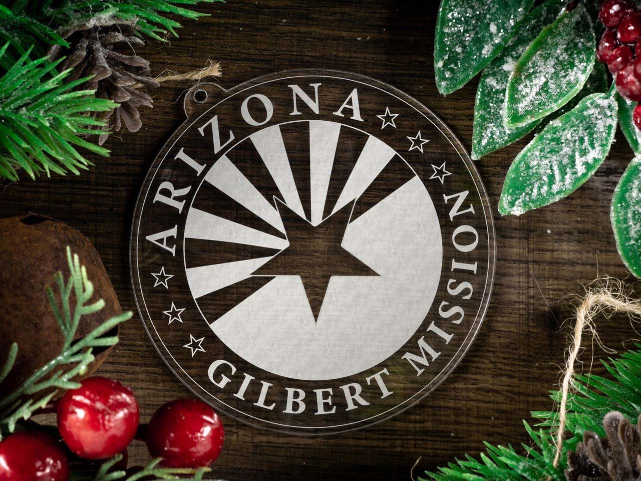 Arizona Gilbert Mission Christmas Ornament - Latter-Day Saint LDS Missionary Gift - Book of Mormon