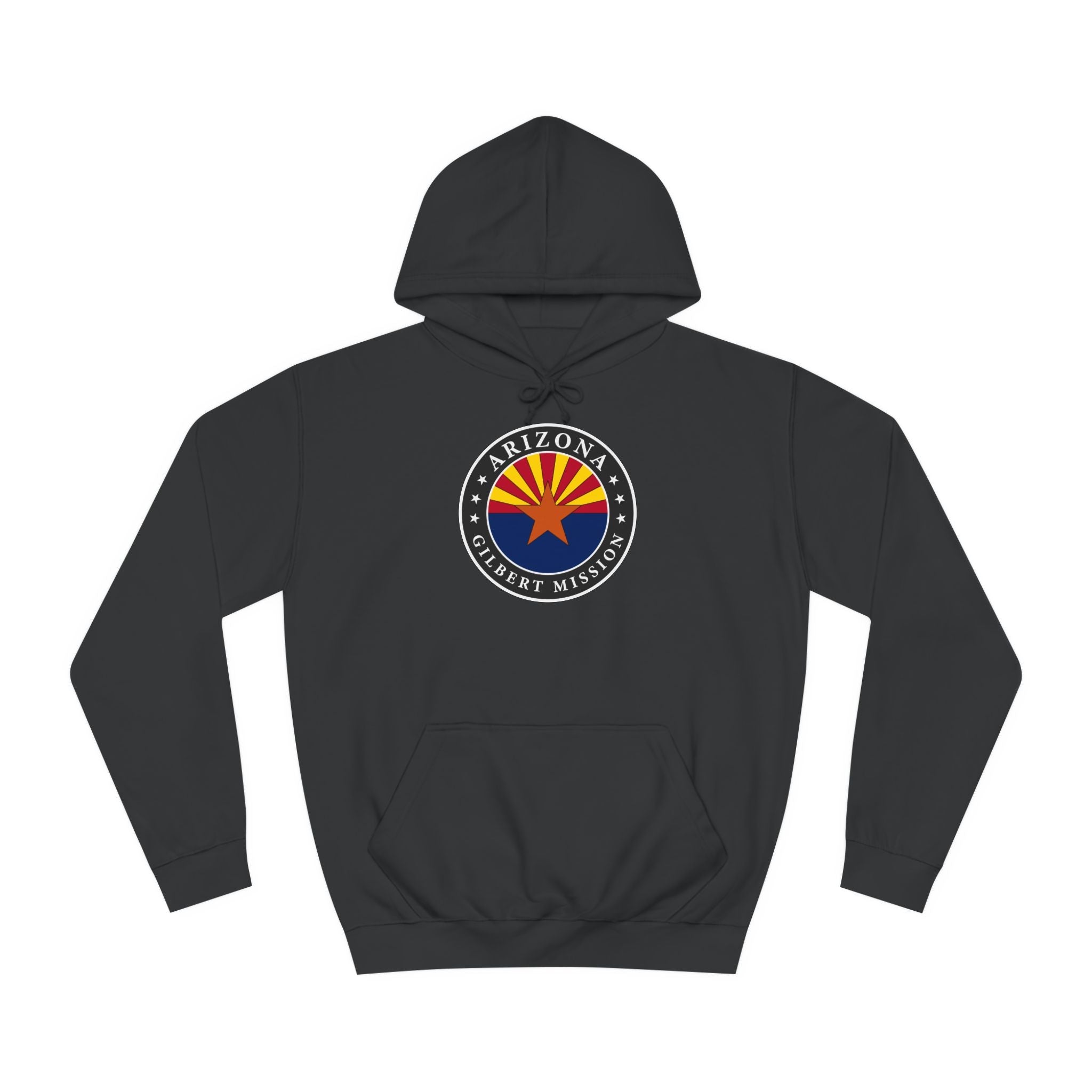 Arizona Gilbert Mission State Flag Logo (Black Border) College Hoodie - Mission Wishlist - LDS Missionary Gift Store