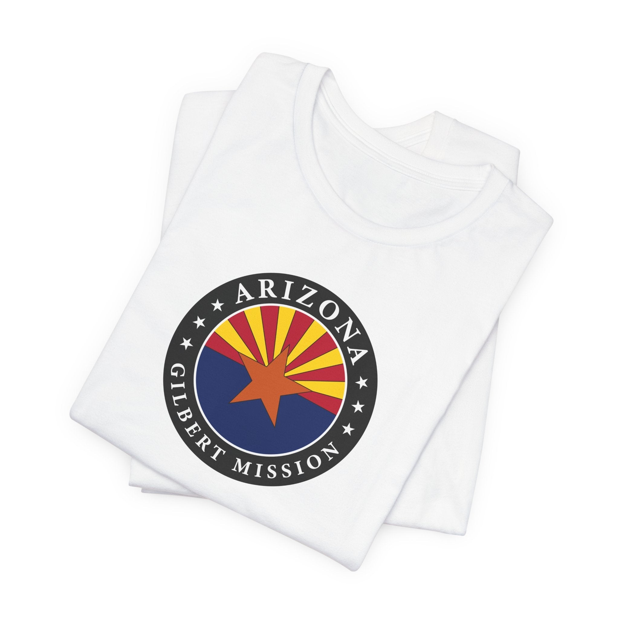 Arizona Gilbert Mission State Flag Logo (Black Border) T-shirt - Mission Wishlist - LDS Missionary Gift Store