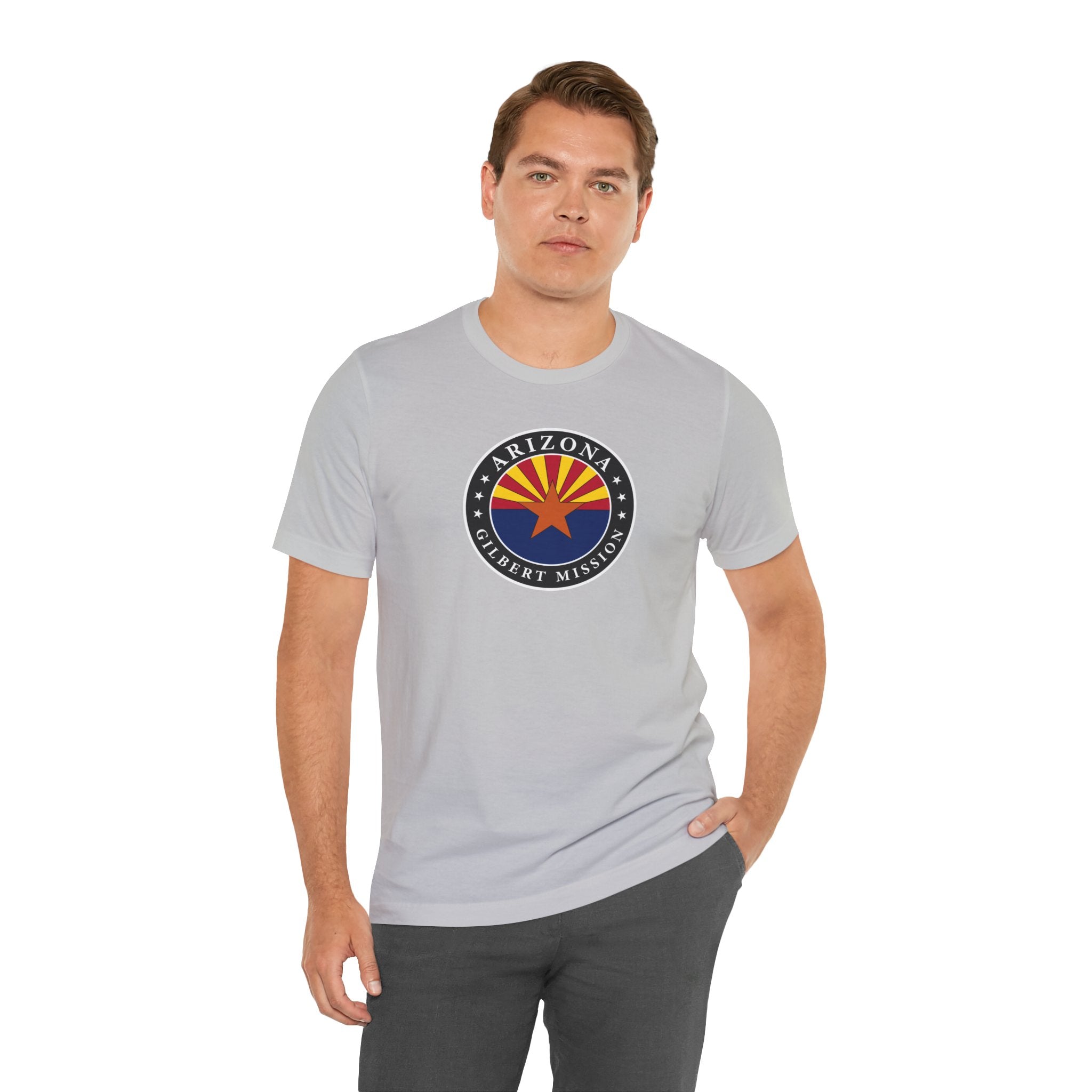 Arizona Gilbert Mission State Flag Logo (Black Border) T-shirt - Mission Wishlist - LDS Missionary Gift Store