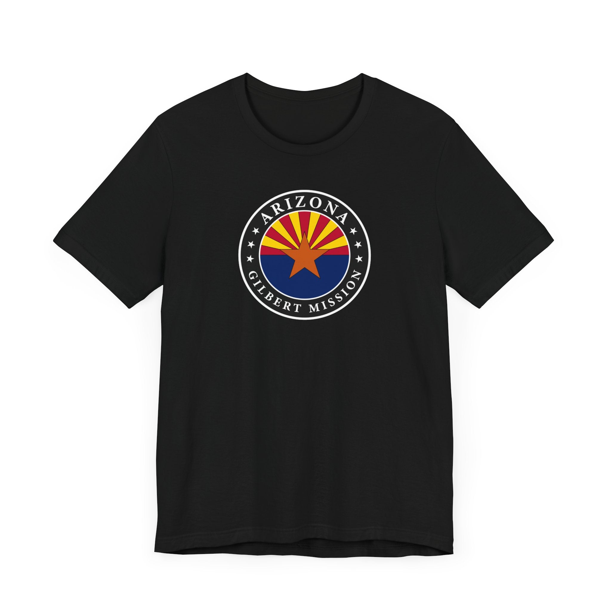 Arizona Gilbert Mission State Flag Logo (Black Border) T-shirt - Mission Wishlist - LDS Missionary Gift Store