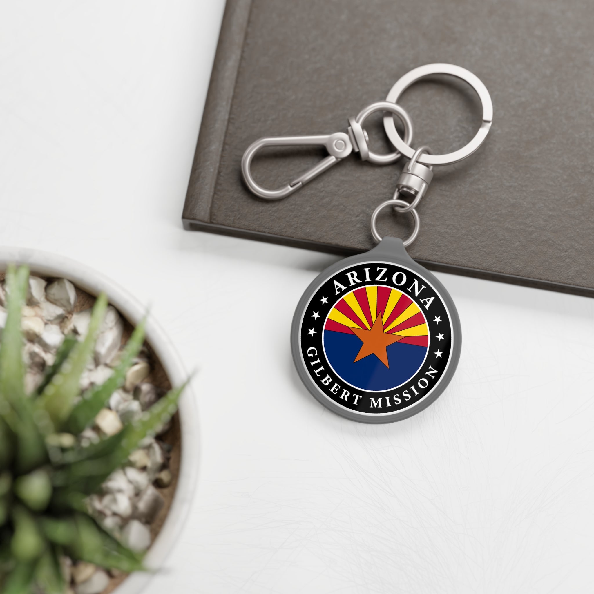 Arizona Gilbert Mission State Flag Logo Key Tag - Mission Wishlist - LDS Missionary Gift Store