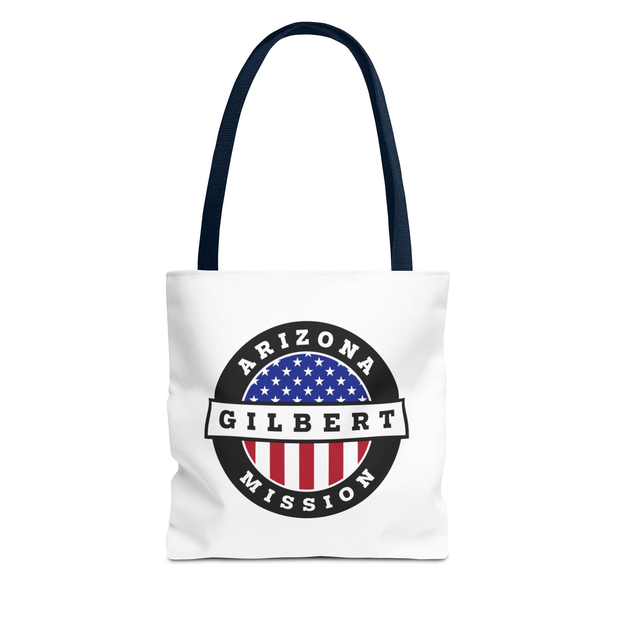 Arizona Gilbert Mission USA Flag Logo Tote Bag White - Mission Wishlist - LDS Missionary Gift Store