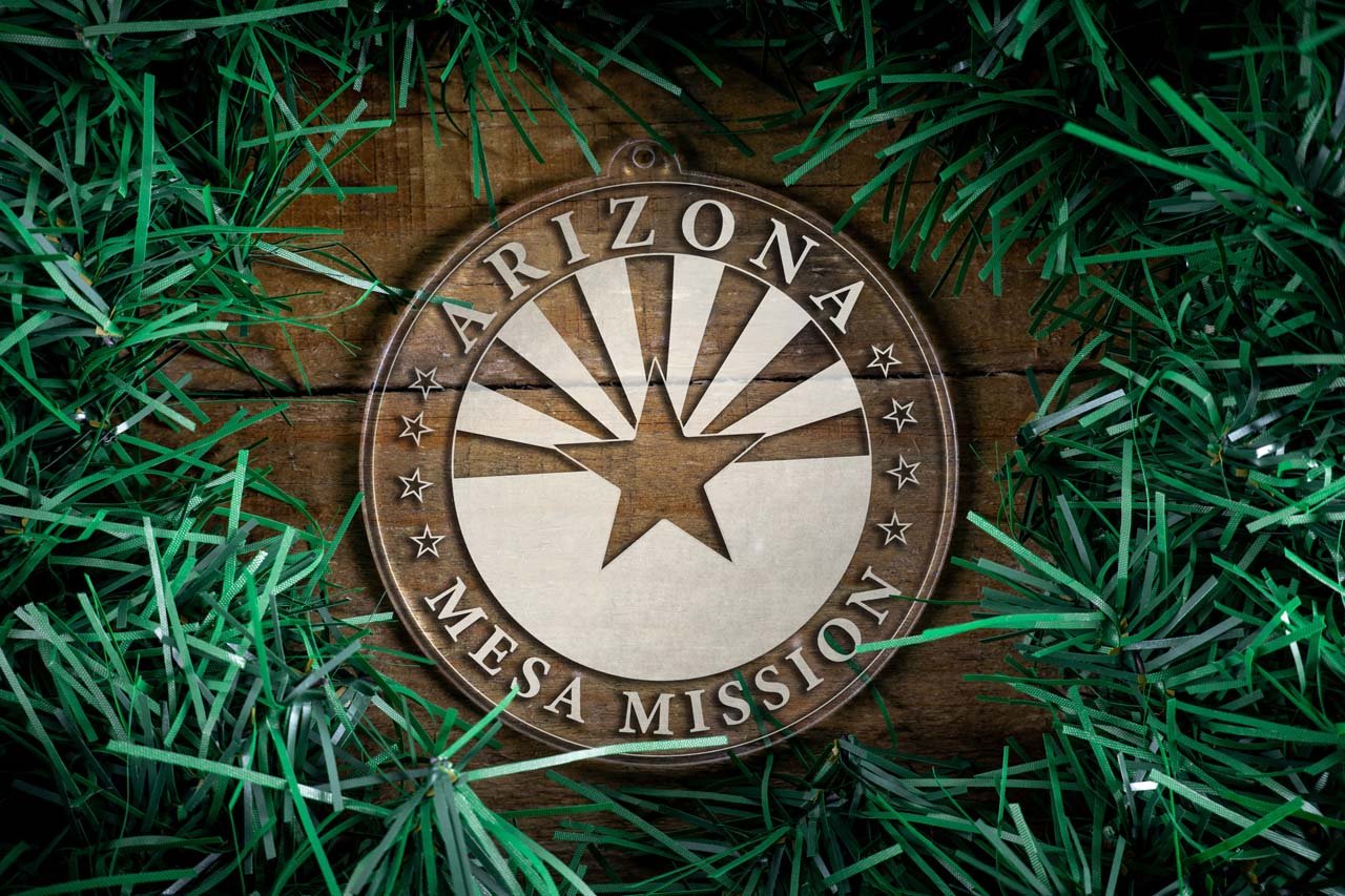 Arizona Mesa Mission Christmas Ornament - Latter-Day Saint LDS Missionary Gift - Book of Mormon