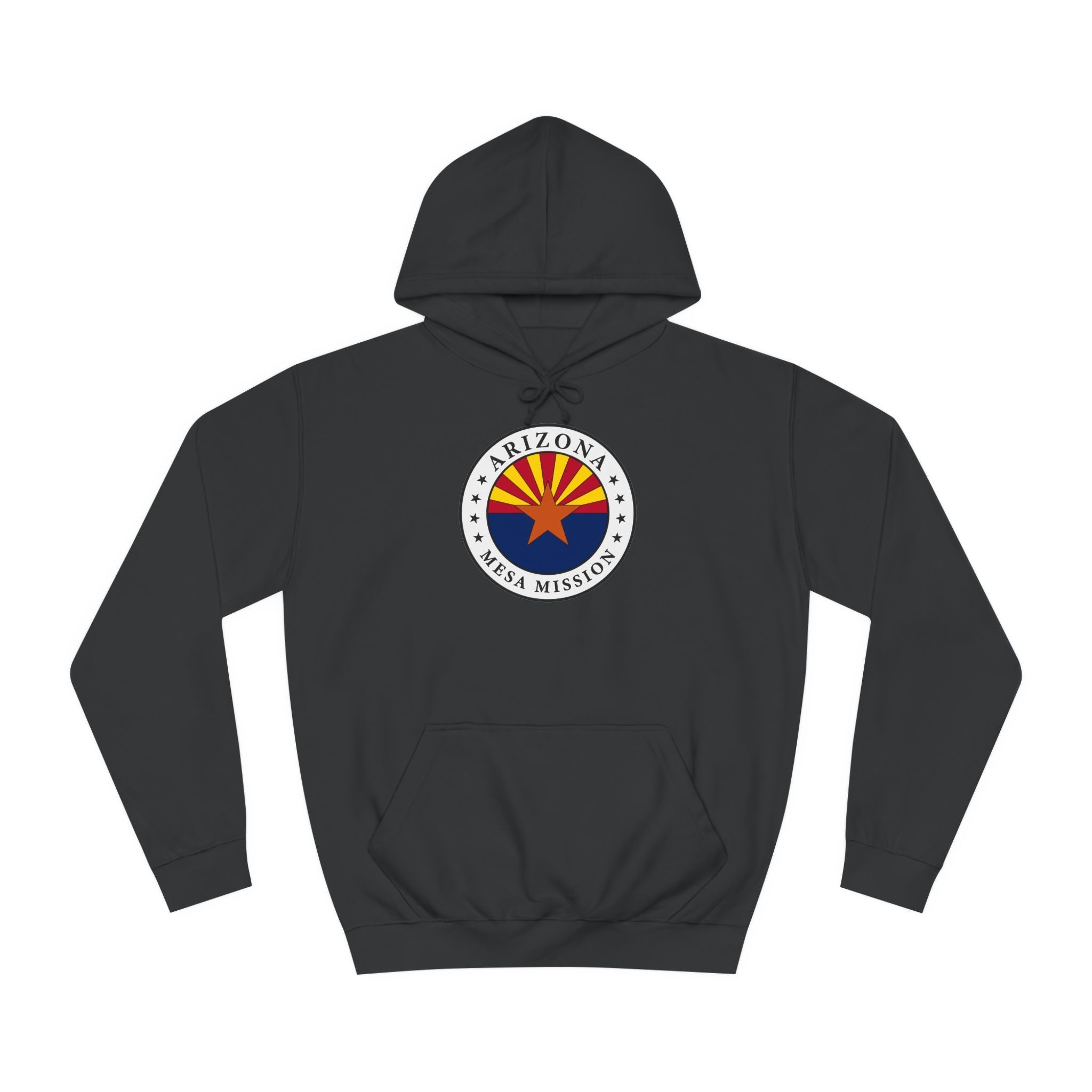 Arizona Mesa Mission State Flag Logo (White Border) College Hoodie
