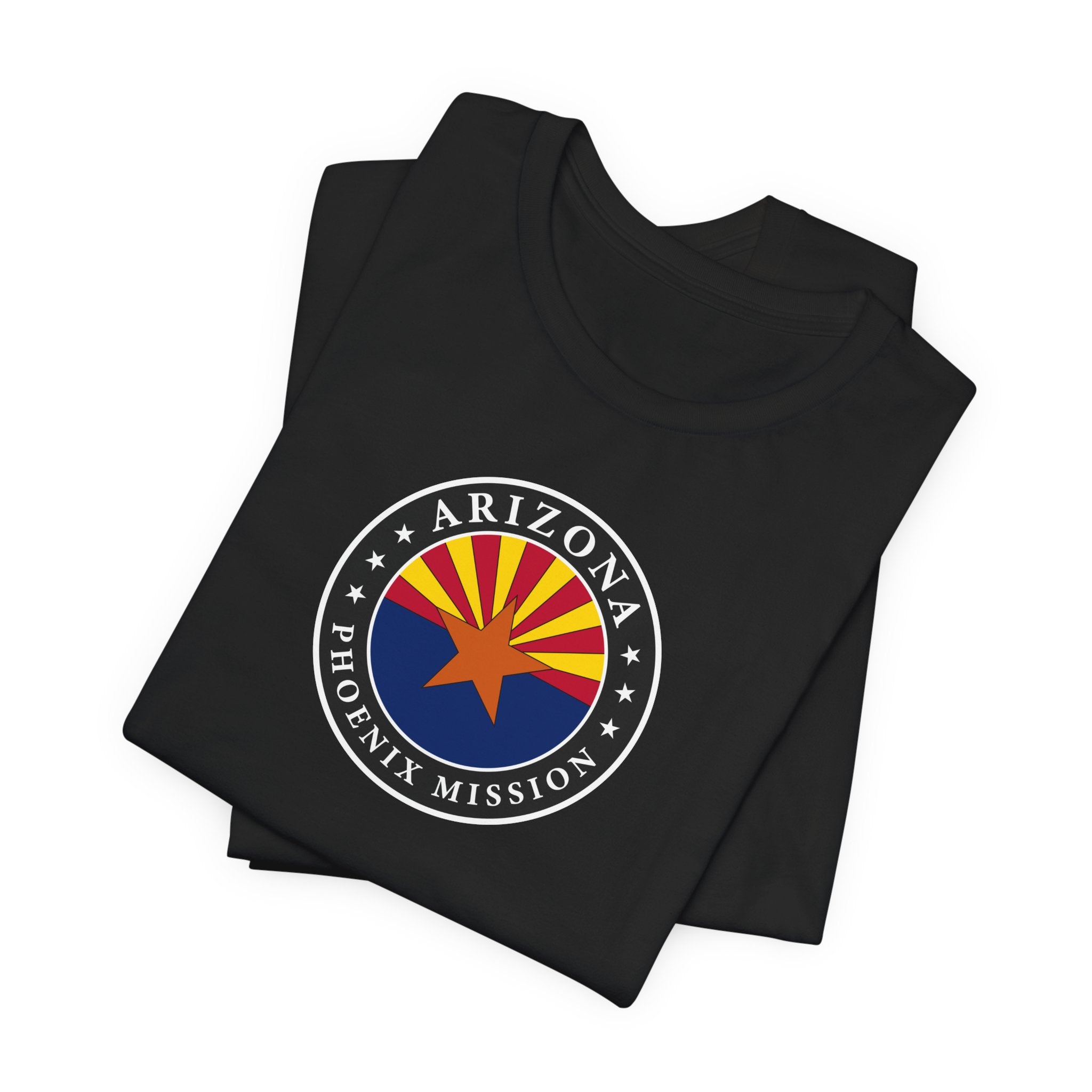 Arizona Phoenix Mission State Flag Logo (Black Border) T-shirt - Mission Wishlist - LDS Missionary Gift Store
