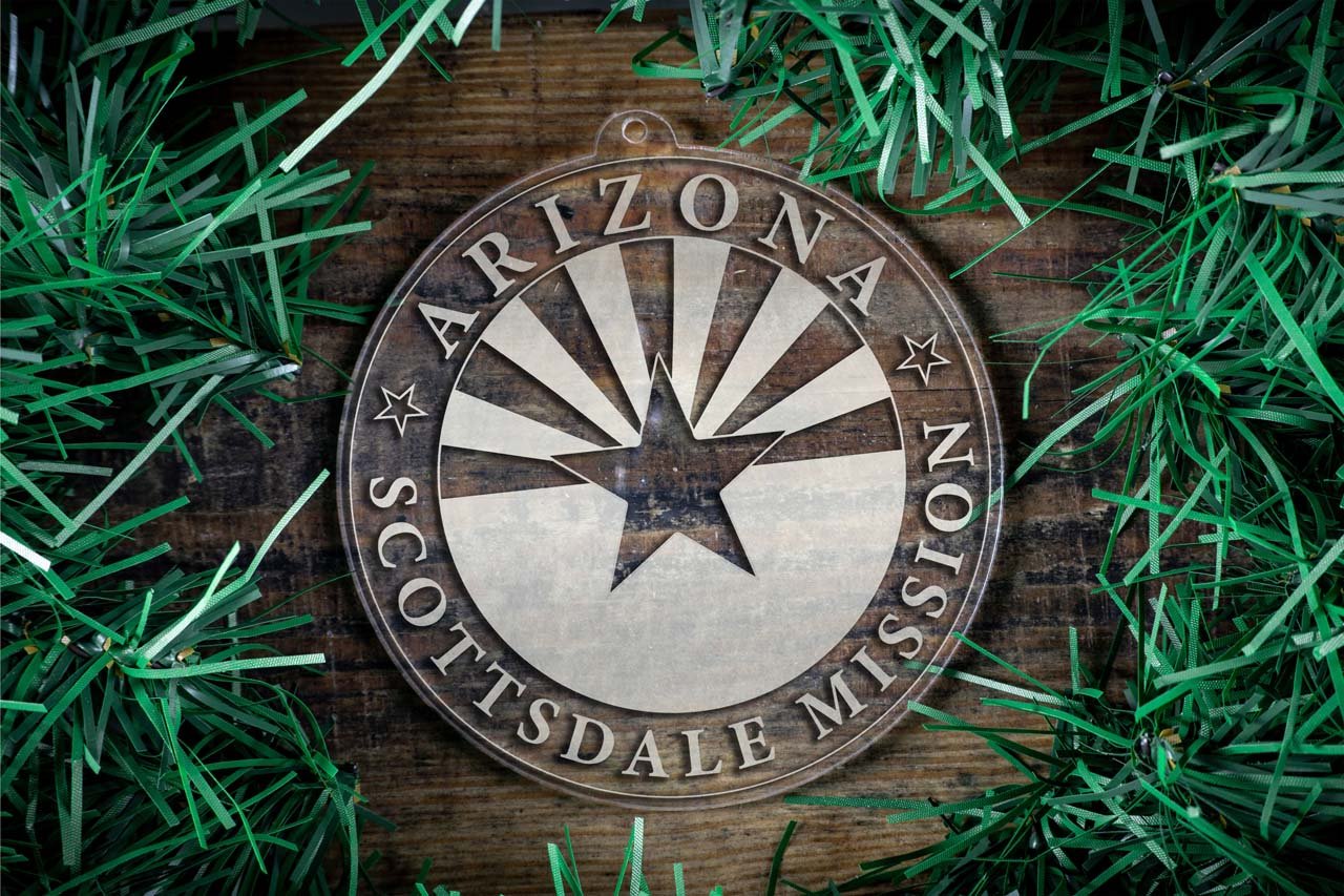 Arizona Scottsdale Mission Christmas Ornament - Latter-Day Saint LDS Missionary Gift - Book of Mormon