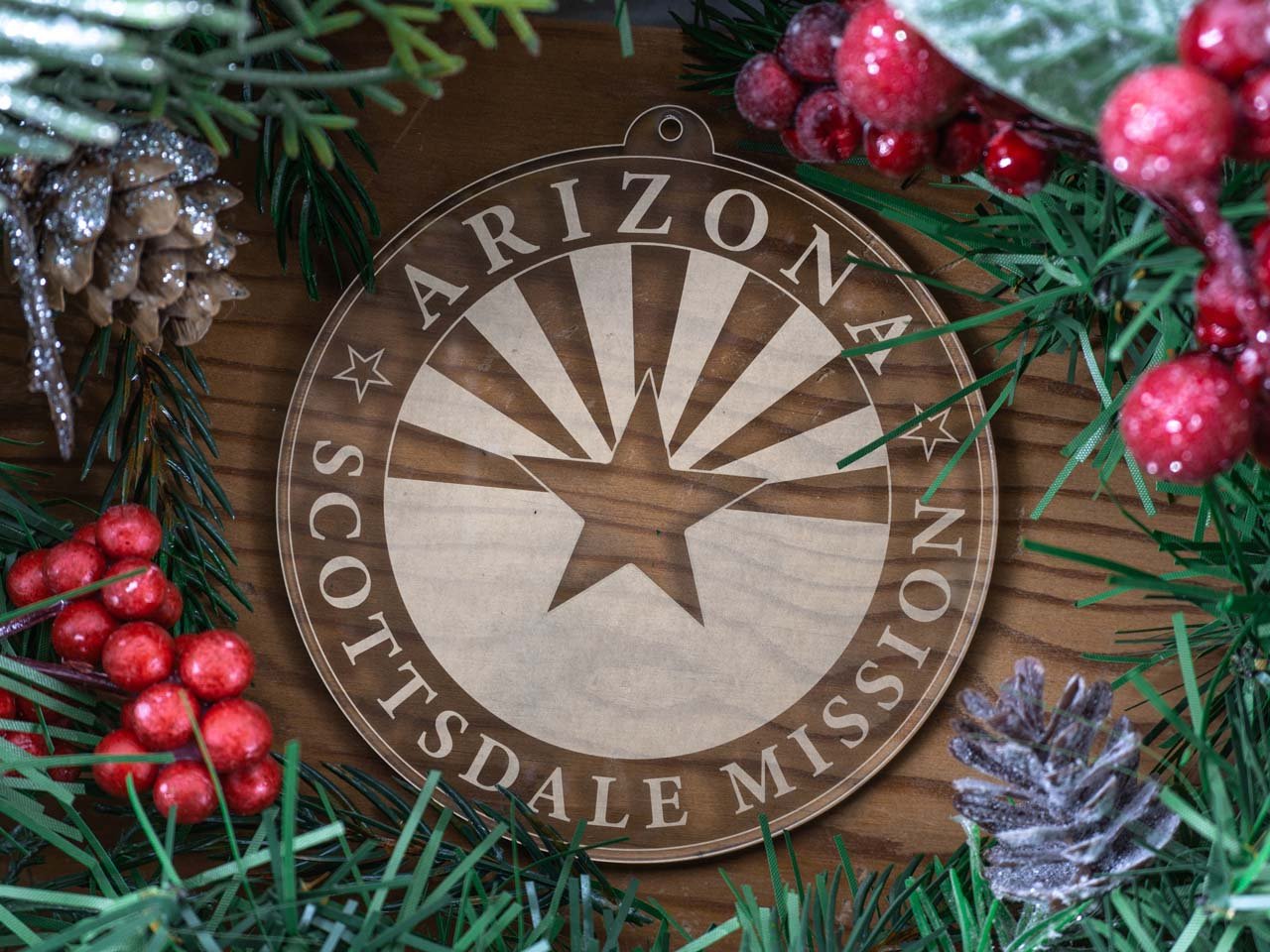 Arizona Scottsdale Mission Christmas Ornament - Latter-Day Saint LDS Missionary Gift - Book of Mormon