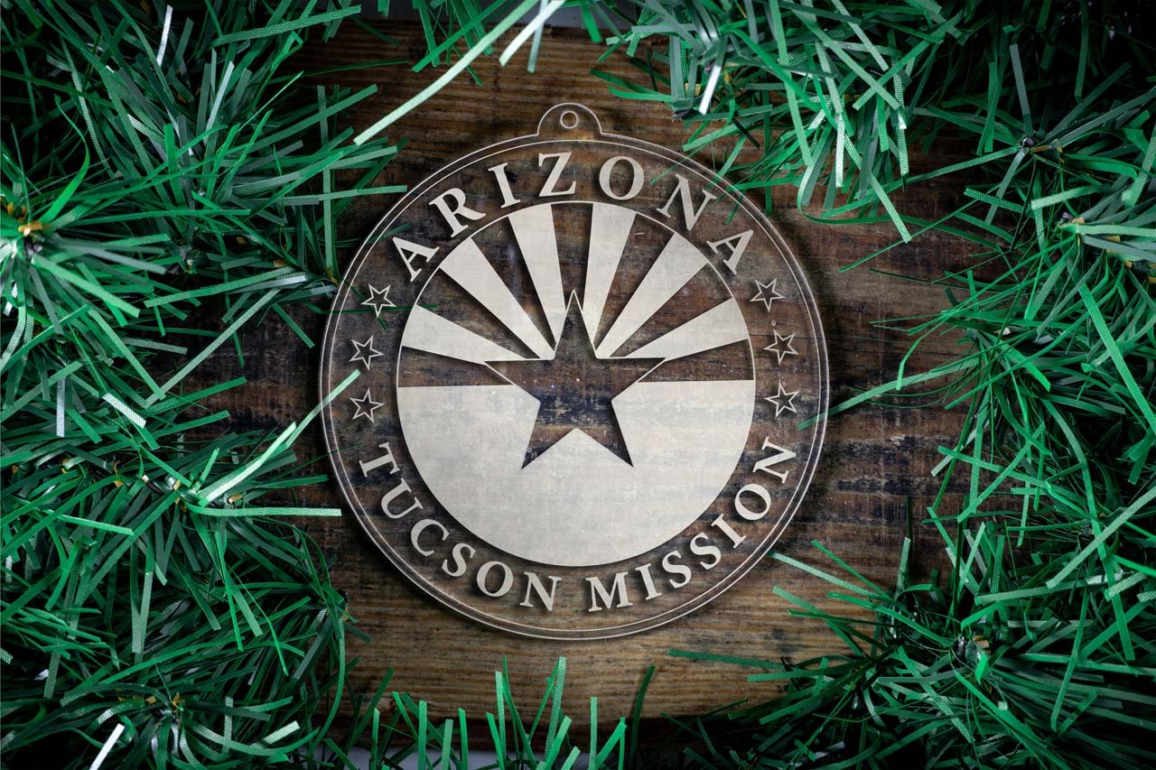 Arizona Tucson Mission Christmas Ornament - Latter-Day Saint LDS Missionary Gift - Book of Mormon