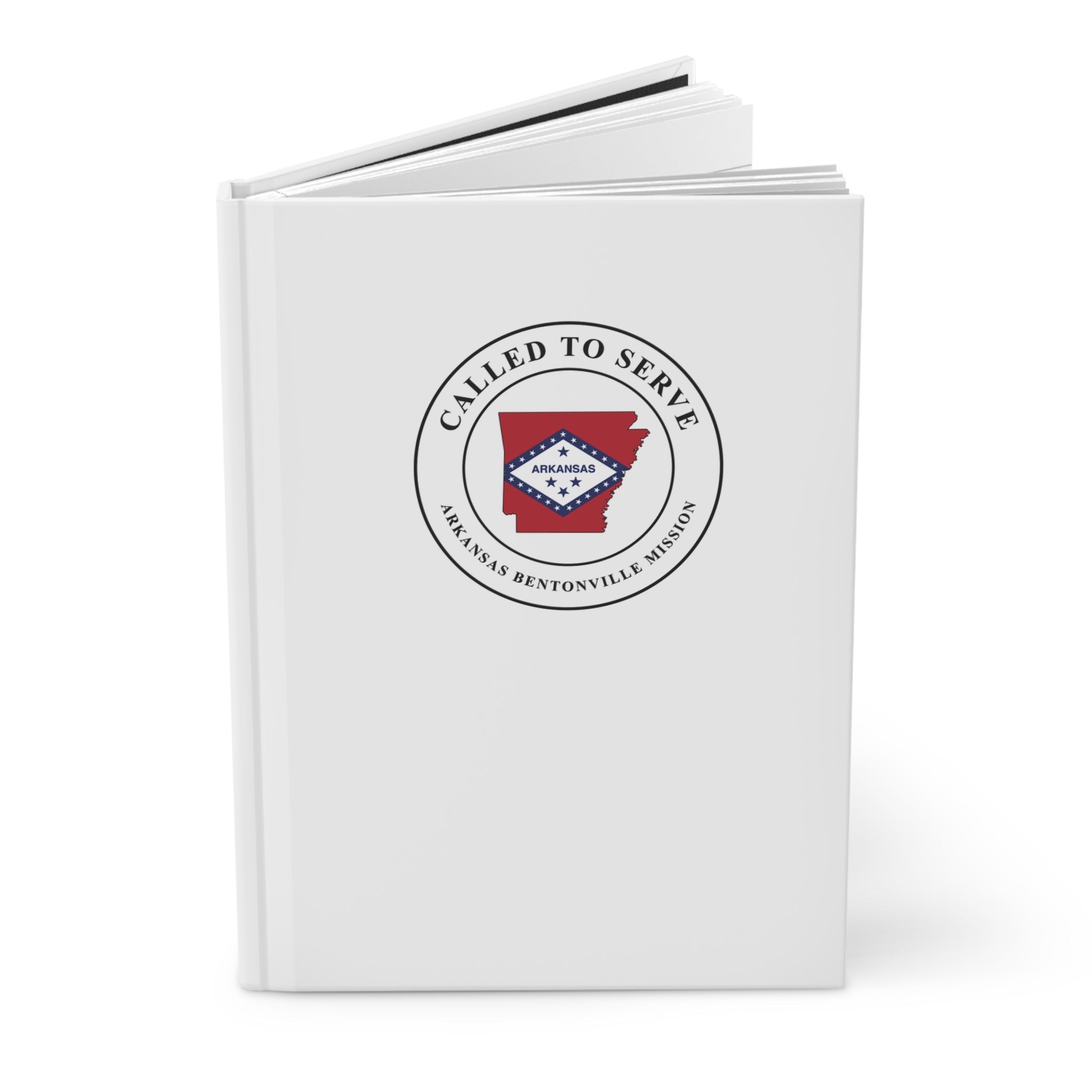 Arkansas Bentonville Mission Flag Map Called to Serve White Hardcover Journal Matte - Mission Wishlist - LDS Missionary Gift Store