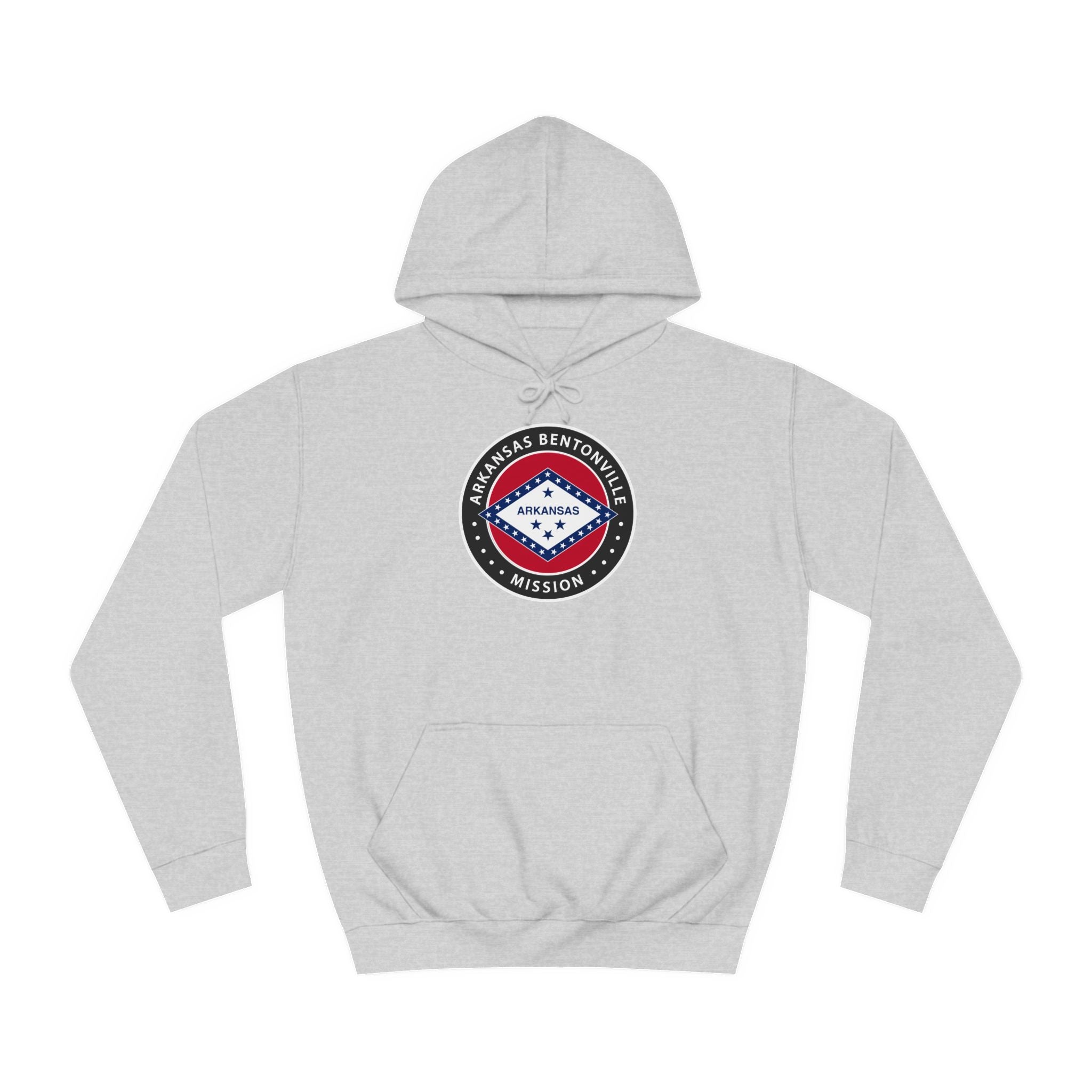 Arkansas Bentonville Mission State Flag Logo (Black Border) College Hoodie - Mission Wishlist - LDS Missionary Gift Store