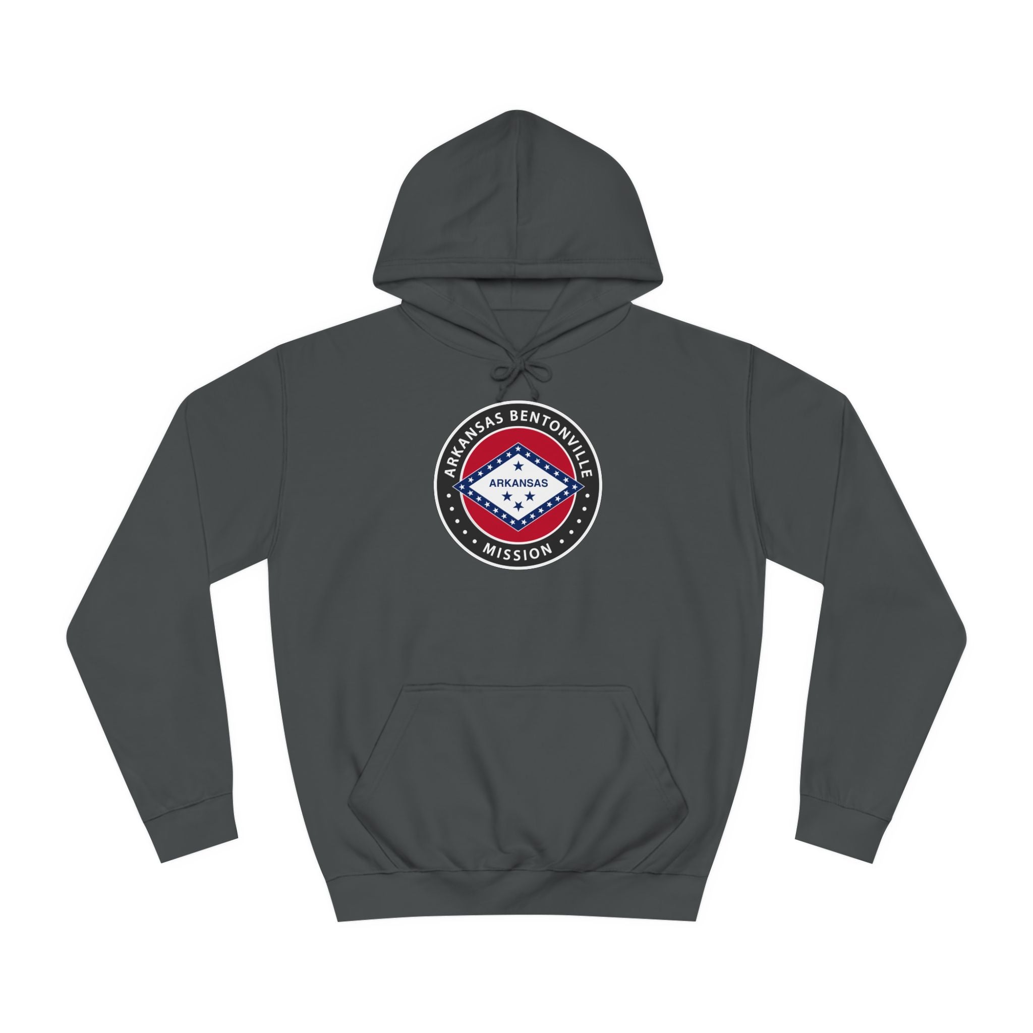 Arkansas Bentonville Mission State Flag Logo (Black Border) College Hoodie - Mission Wishlist - LDS Missionary Gift Store