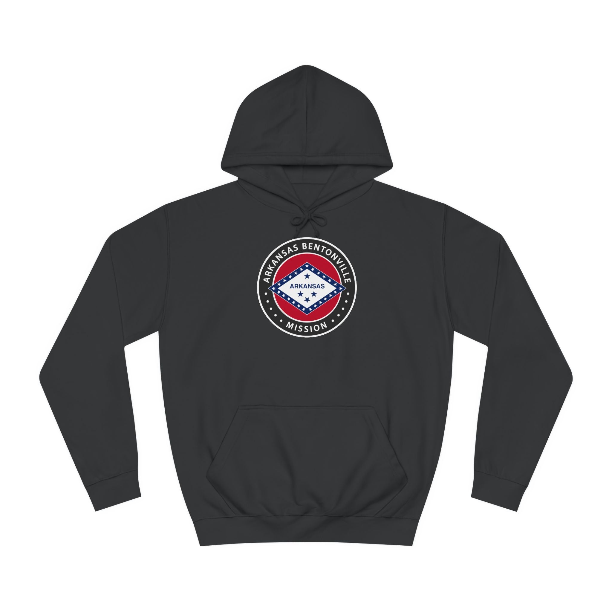 Arkansas Bentonville Mission State Flag Logo (Black Border) College Hoodie - Mission Wishlist - LDS Missionary Gift Store