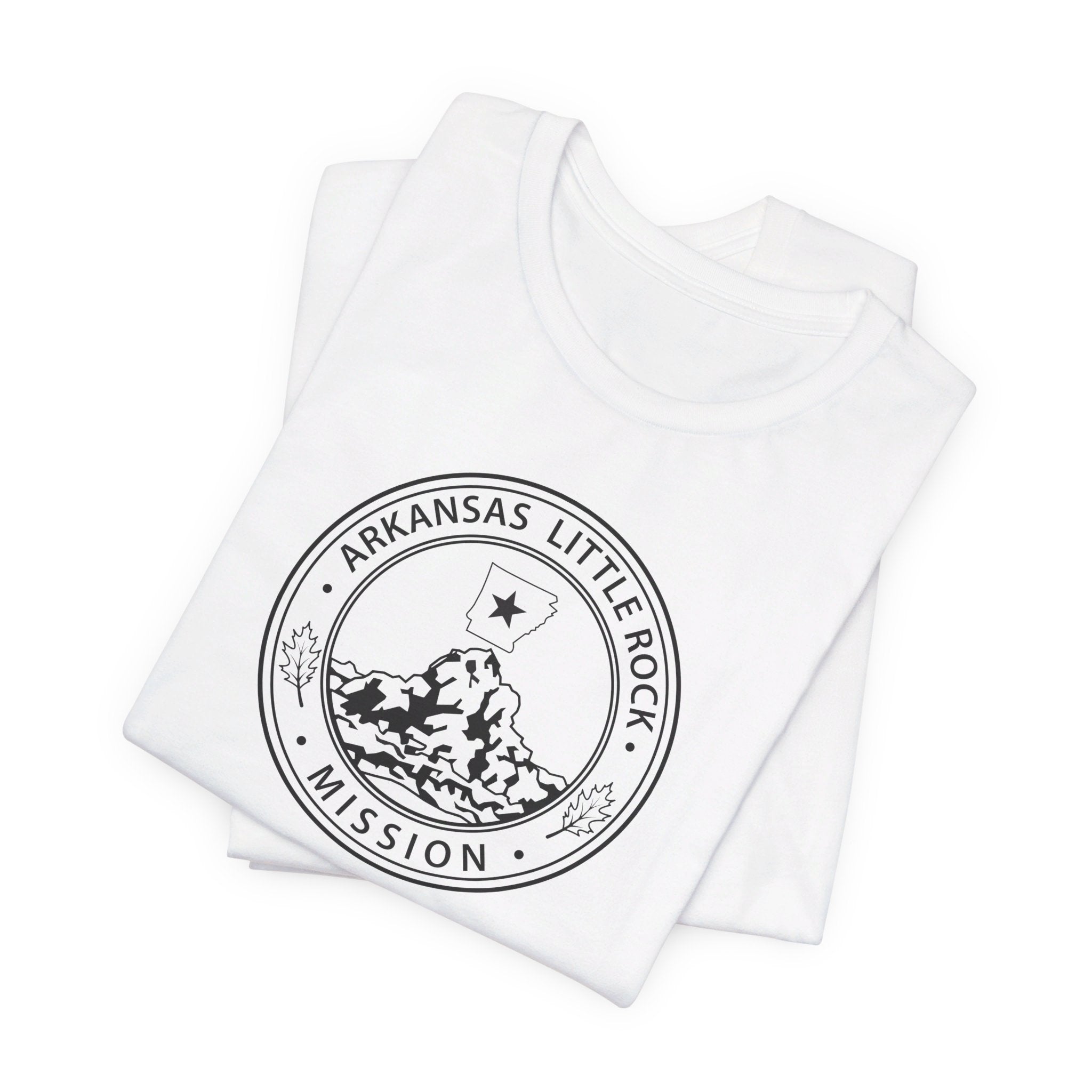 Arkansas Little Rock Mission Circular Monochrome Logo T-Shirt - Mission Wishlist - LDS Missionary Gift Store