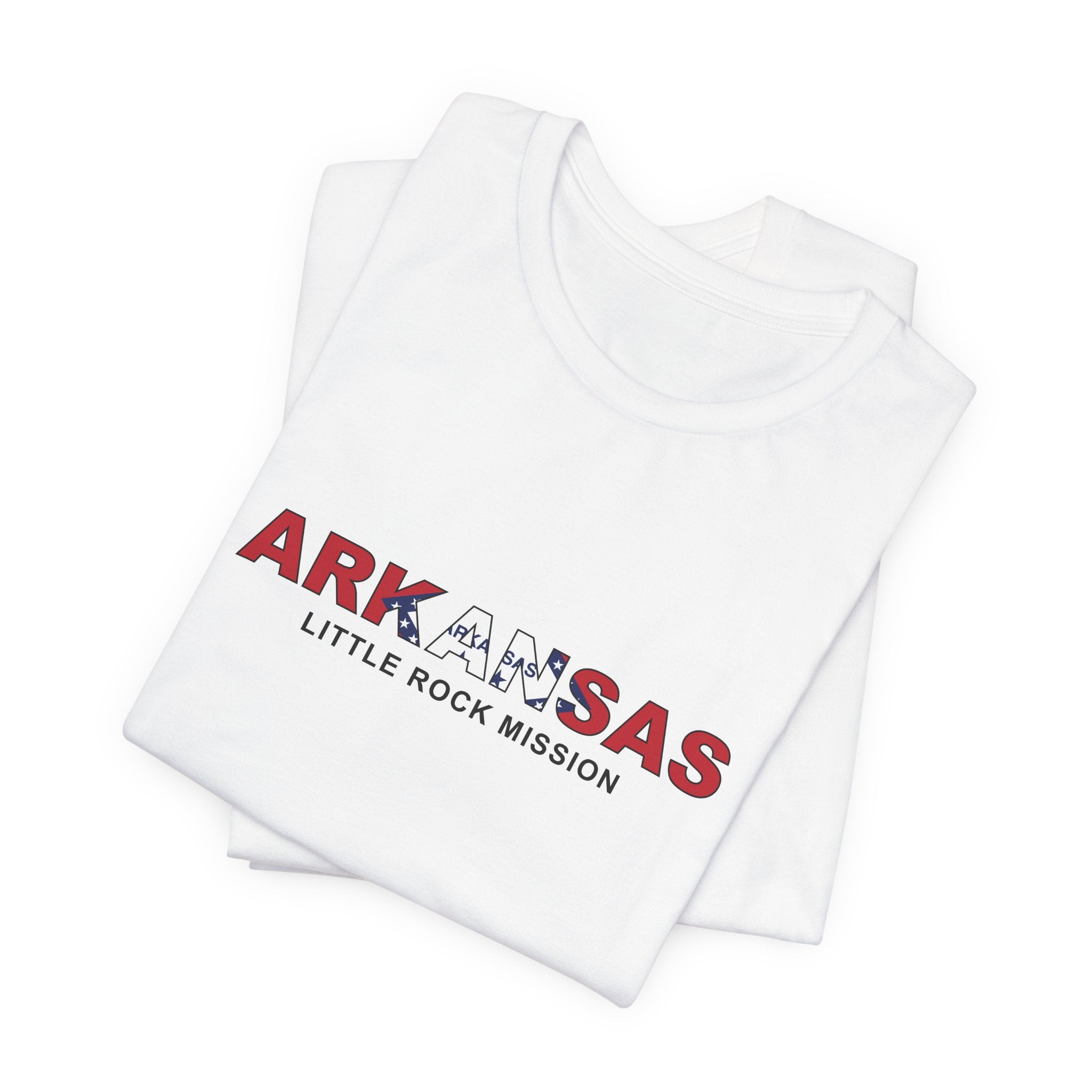Arkansas Little Rock Mission Flag Title T-shirt - Mission Wishlist - LDS Missionary Gift Store