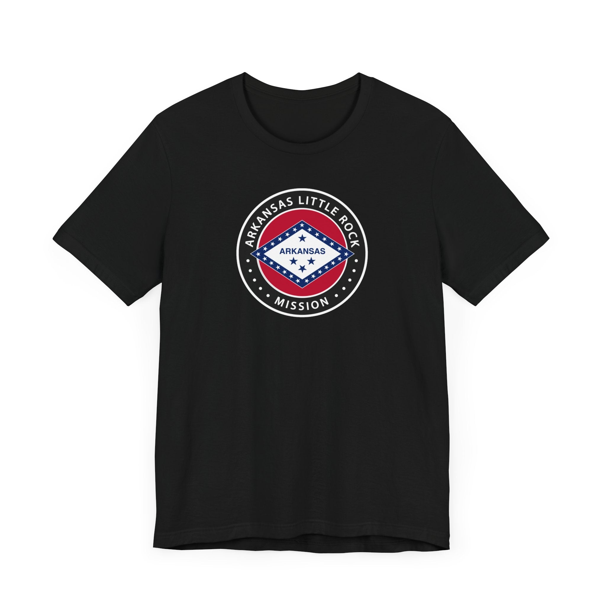 Arkansas Little Rock Mission State Flag Logo (Black Border) T-shirt - Mission Wishlist - LDS Missionary Gift Store