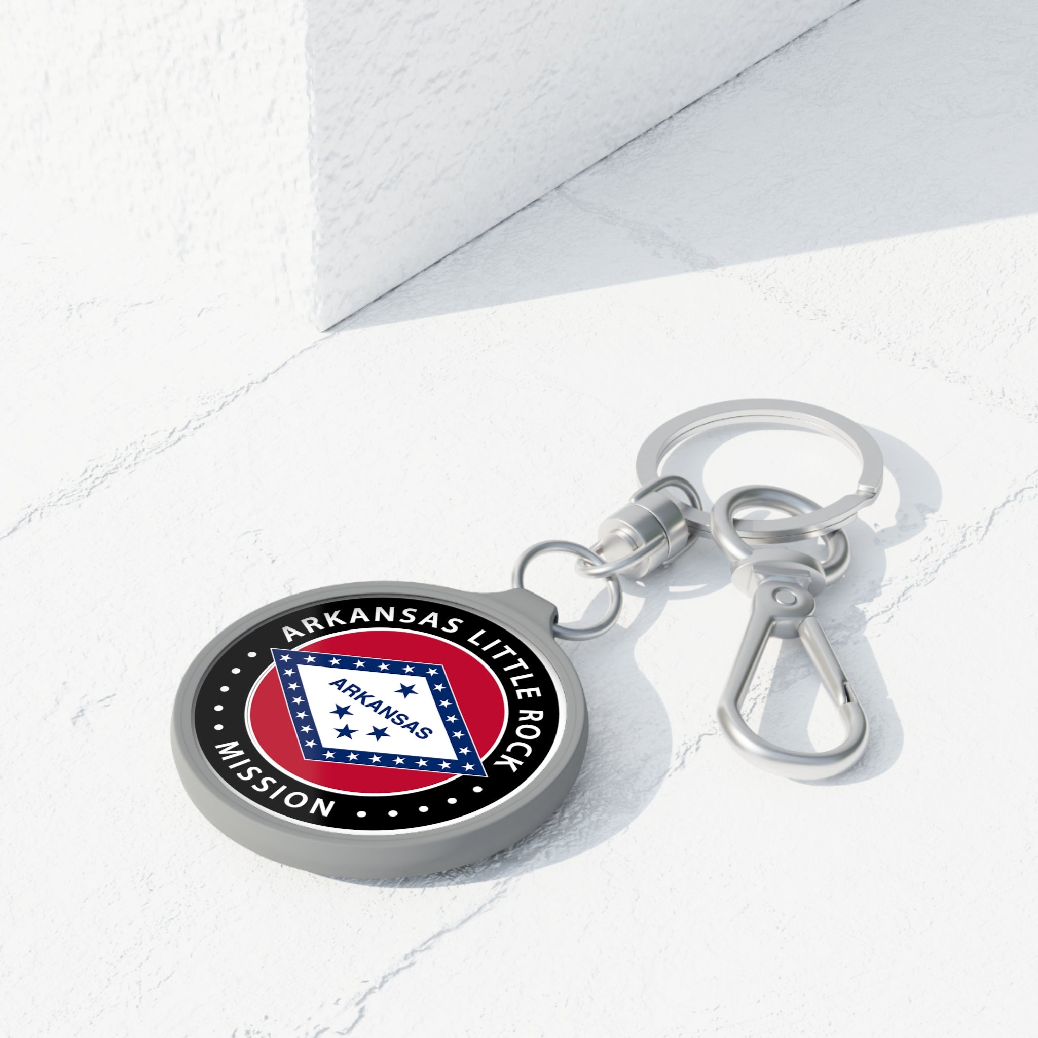 Arkansas Little Rock Mission State Flag Logo Key Tag - Mission Wishlist - LDS Missionary Gift Store