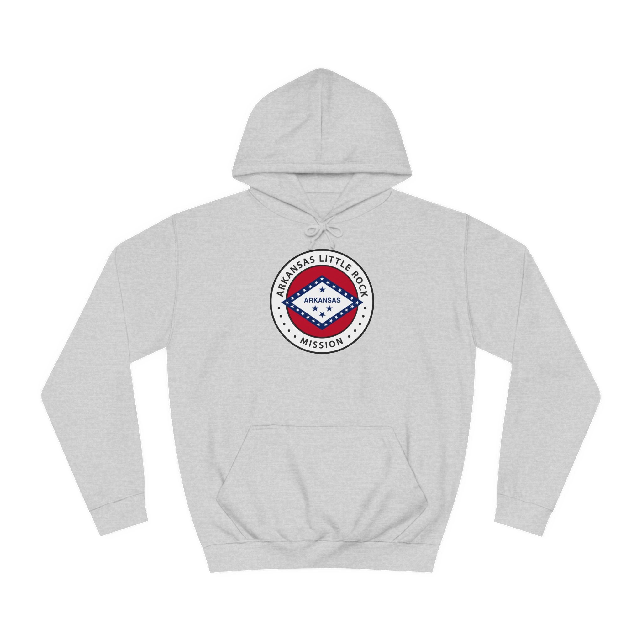 Arkansas Little Rock Mission State Flag Logo (White Border) College Hoodie - Mission Wishlist - LDS Missionary Gift Store