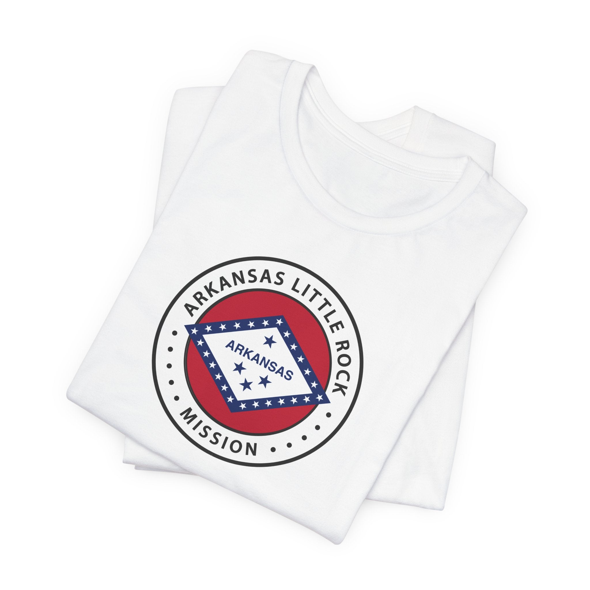 Arkansas Little Rock Mission State Flag Logo (White Border) T-shirt - Mission Wishlist - LDS Missionary Gift Store