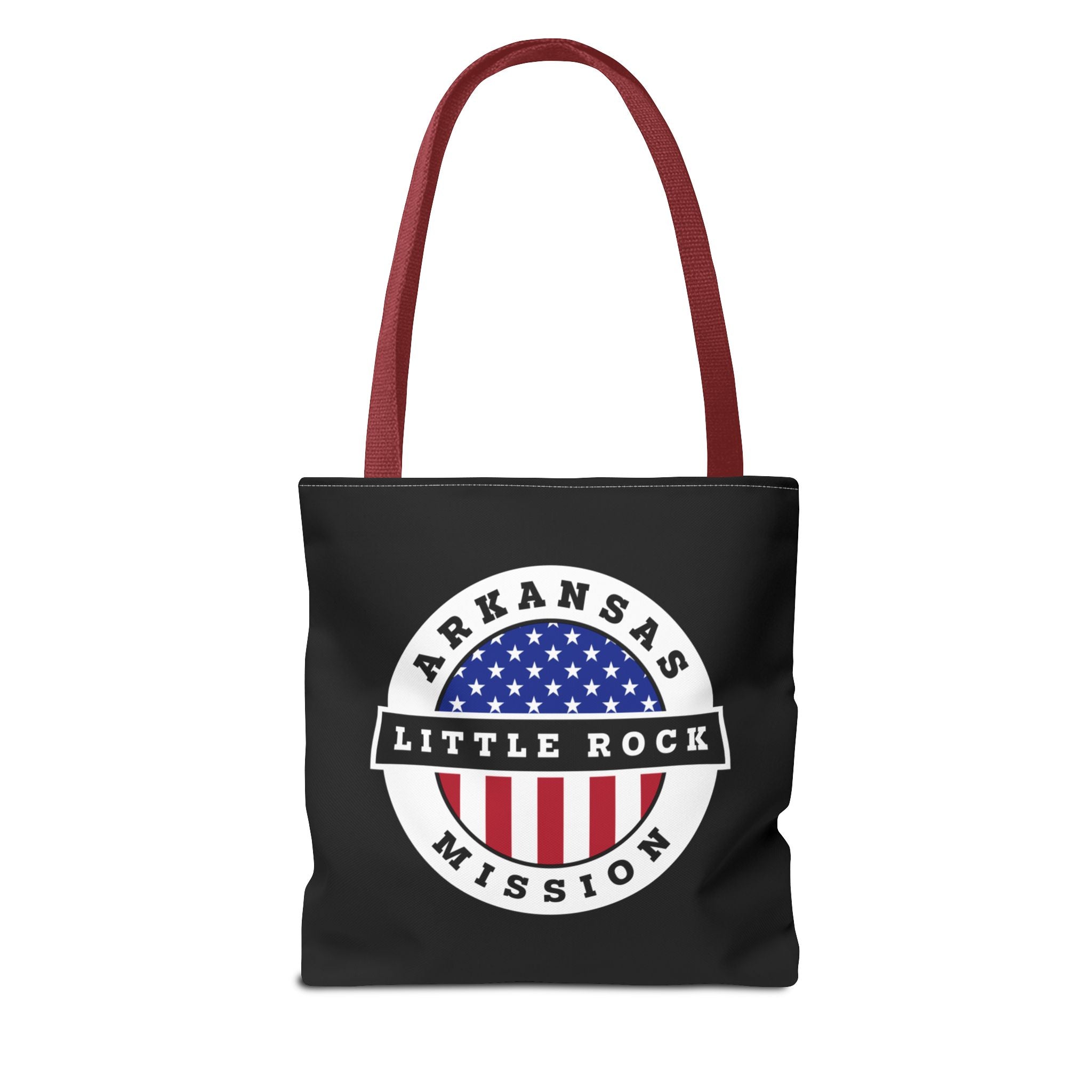 Arkansas Little Rock Mission USA Flag Logo Tote Bag Black - Mission Wishlist - LDS Missionary Gift Store