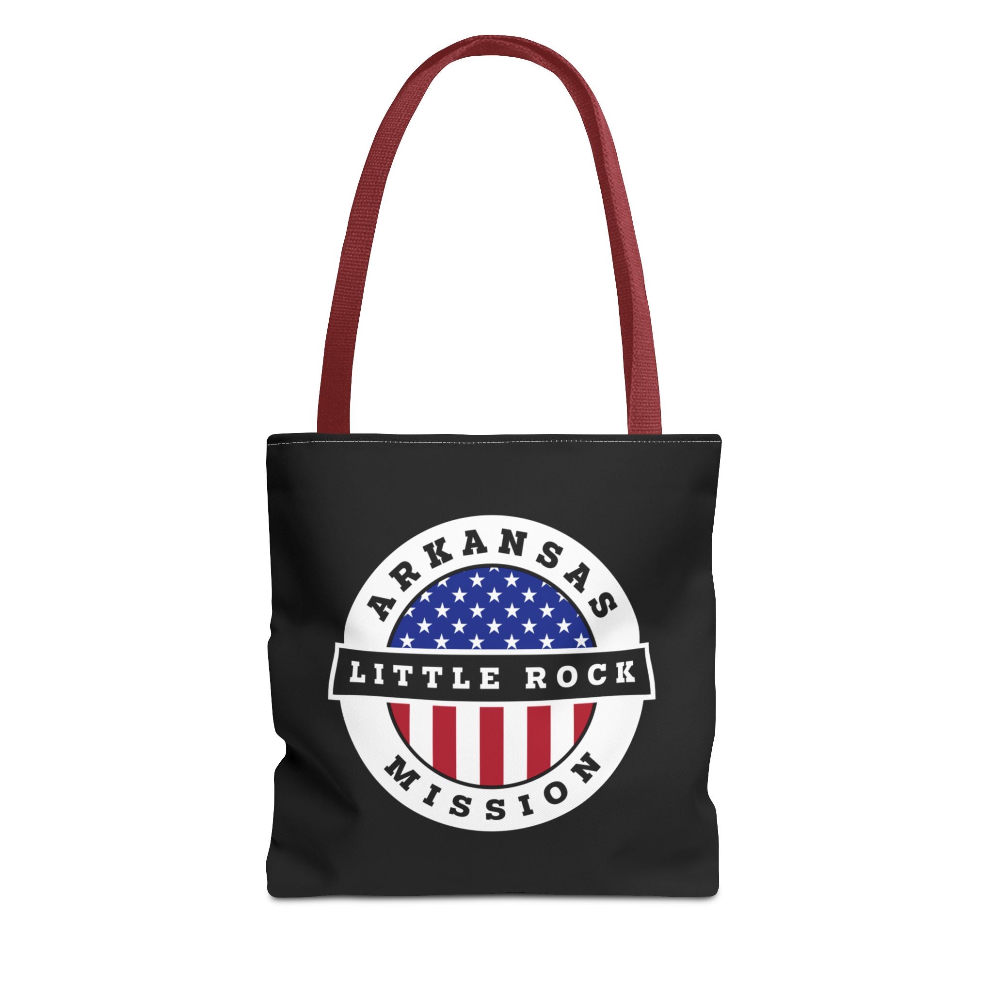 Arkansas Little Rock Mission USA Flag Logo Tote Bag Black - Mission Wishlist - LDS Missionary Gift Store