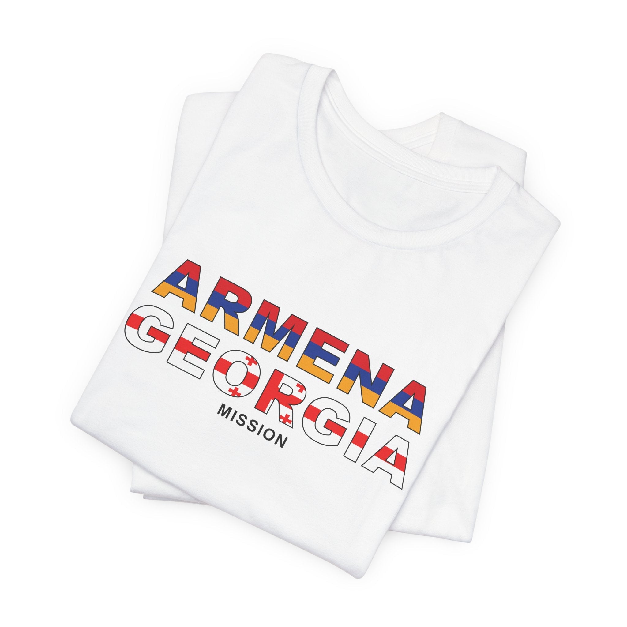 Armenia - Georgia Mission Flag Title T-shirt - Mission Wishlist - LDS Missionary Gift Store
