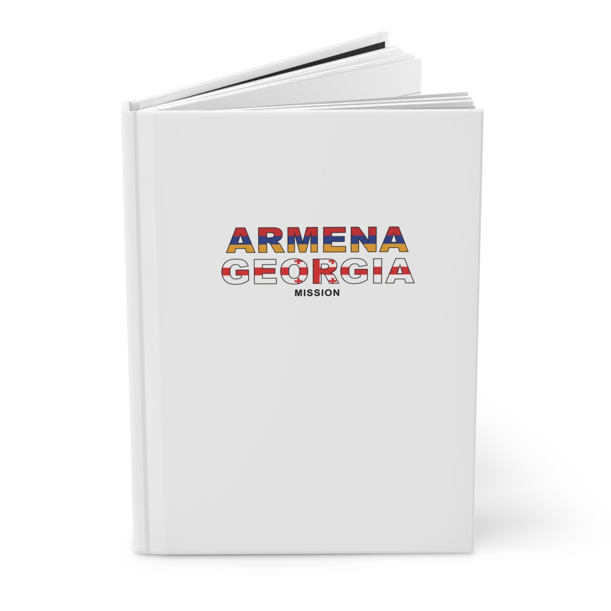 Armenia - Georgia Mission Flag Title White Hardcover Journal Matte - Mission Wishlist - LDS Missionary Gift Store