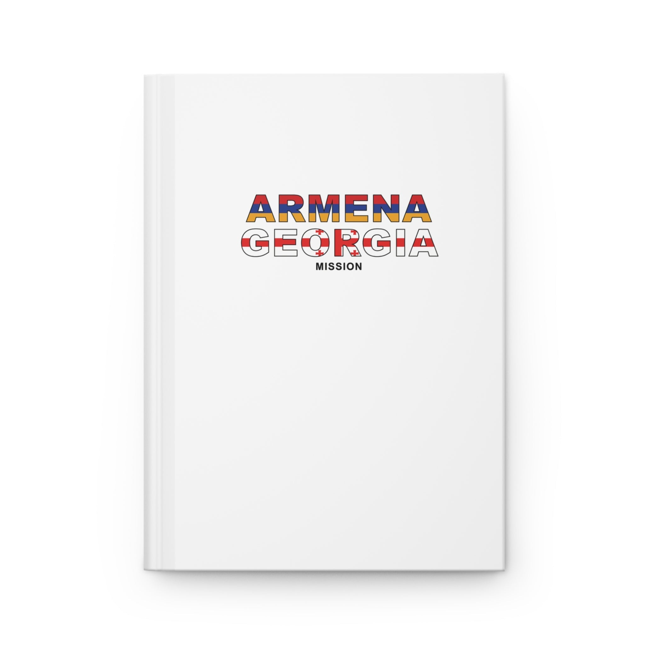 Armenia - Georgia Mission Flag Title White Hardcover Journal Matte - Mission Wishlist - LDS Missionary Gift Store