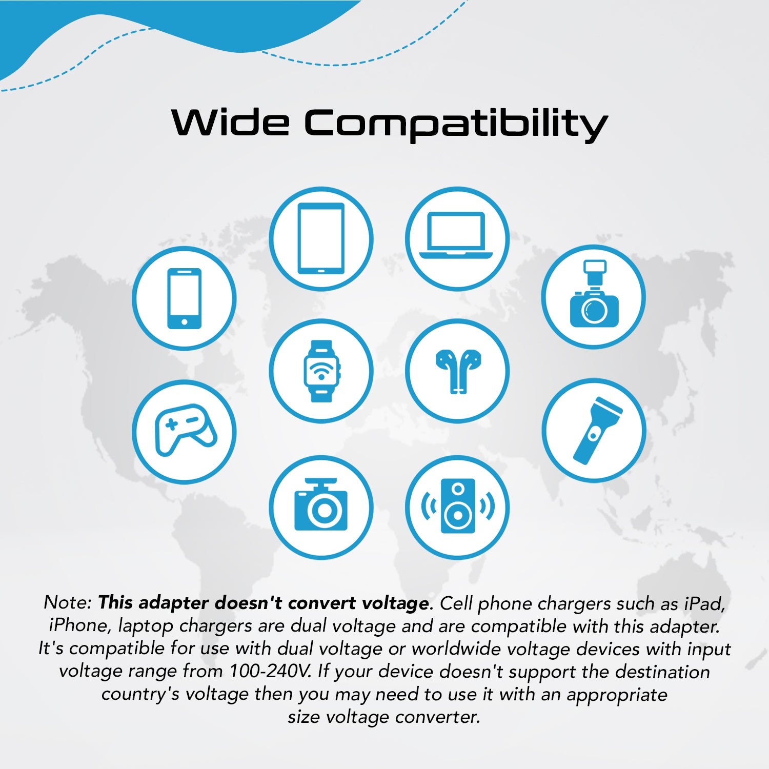 Italy, Chile Travel Adapter | Type L - USB-A & USB-C Ports + 2 USA Outlet (AP-12)