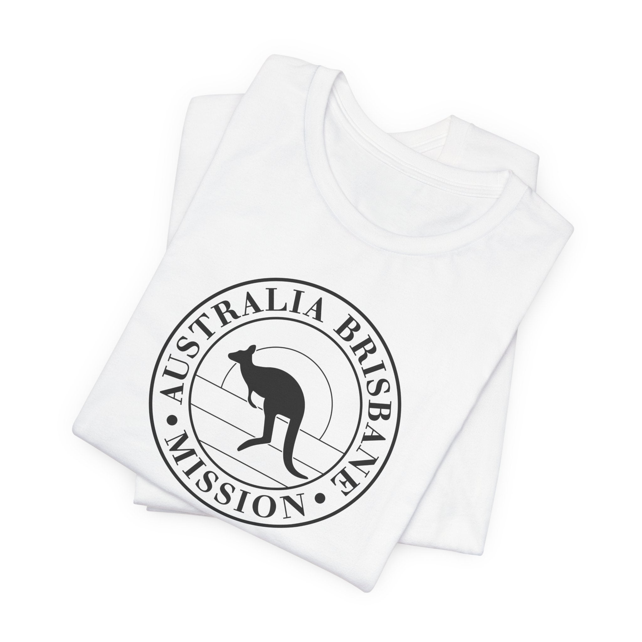 Australia Brisbane Mission Circular Monochrome Logo T-Shirt - Mission Wishlist - LDS Missionary Gift Store