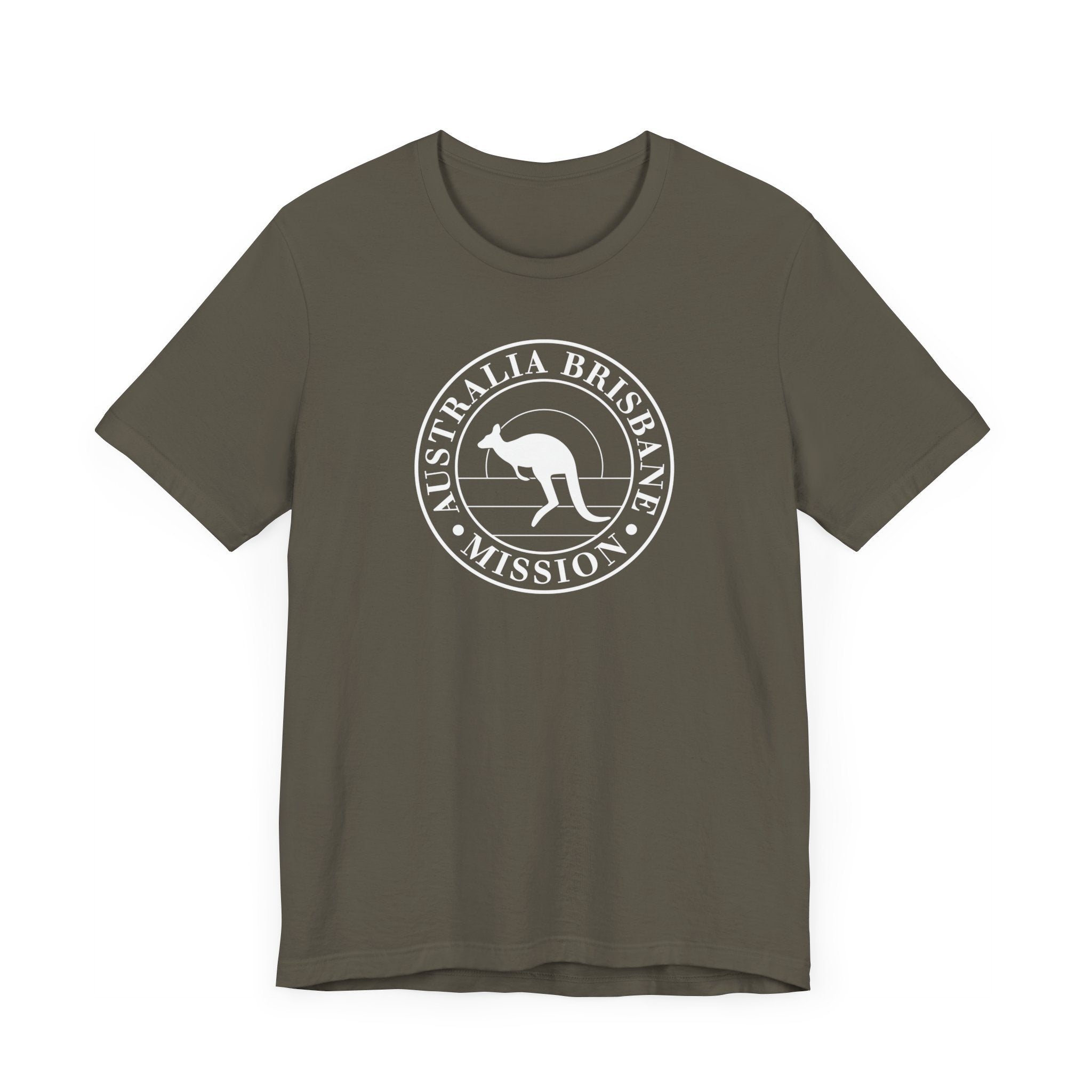 Australia Brisbane Mission Circular Monochrome Logo T-Shirt - Mission Wishlist - LDS Missionary Gift Store