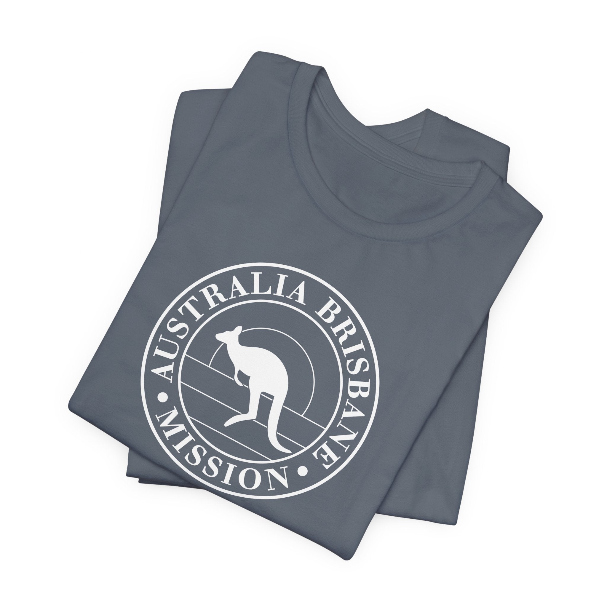 Australia Brisbane Mission Circular Monochrome Logo T-Shirt - Mission Wishlist - LDS Missionary Gift Store