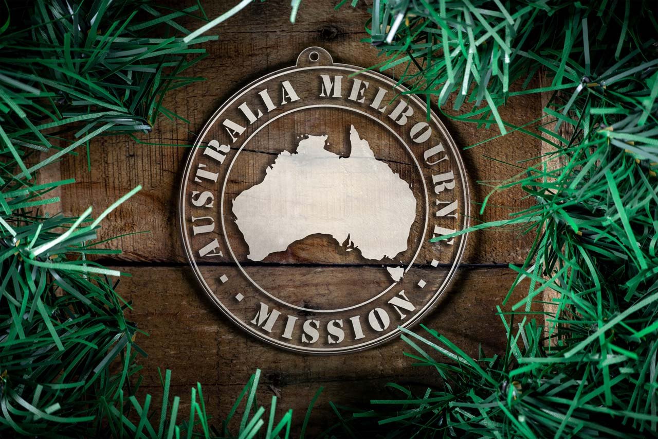 Australia Melbourne Mission Christmas Ornament - Latter-Day Saint LDS Missionary Gift - Book of Mormon