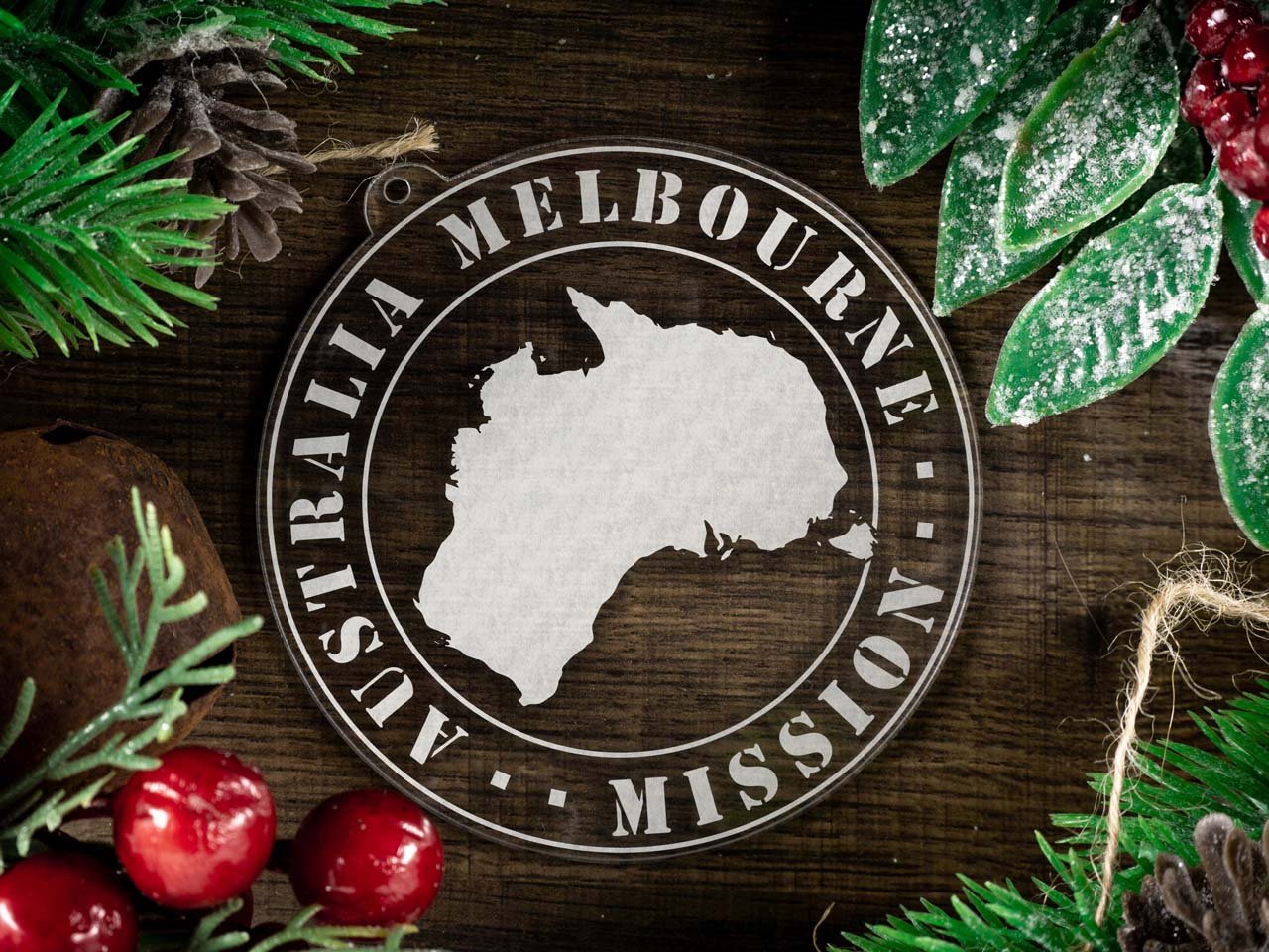 Australia Melbourne Mission Christmas Ornament - Latter-Day Saint LDS Missionary Gift - Book of Mormon