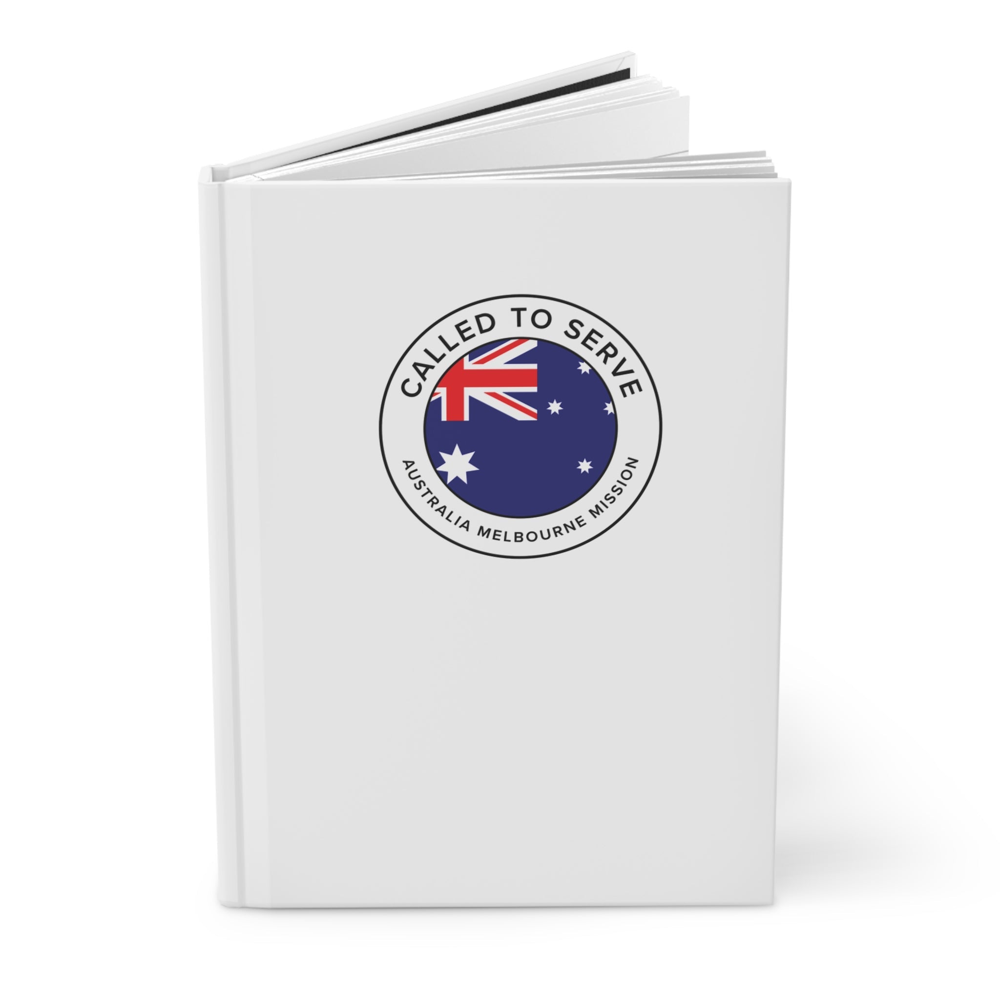 Australia Melbourne Mission Circle Flag Called to Serve White Hardcover Journal Matte - Mission Wishlist - LDS Missionary Gift Store