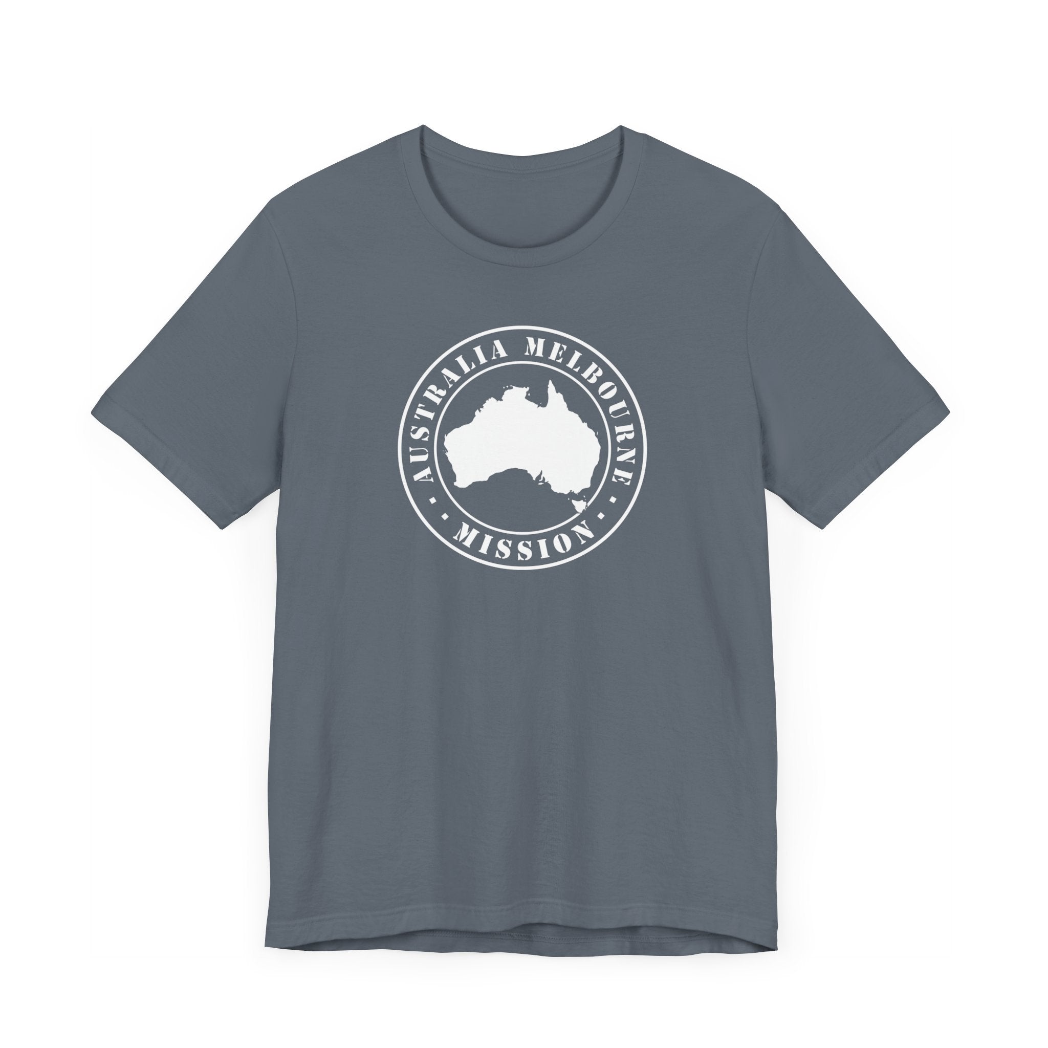 Australia Melbourne Mission Circular Monochrome Logo T-Shirt - Mission Wishlist - LDS Missionary Gift Store