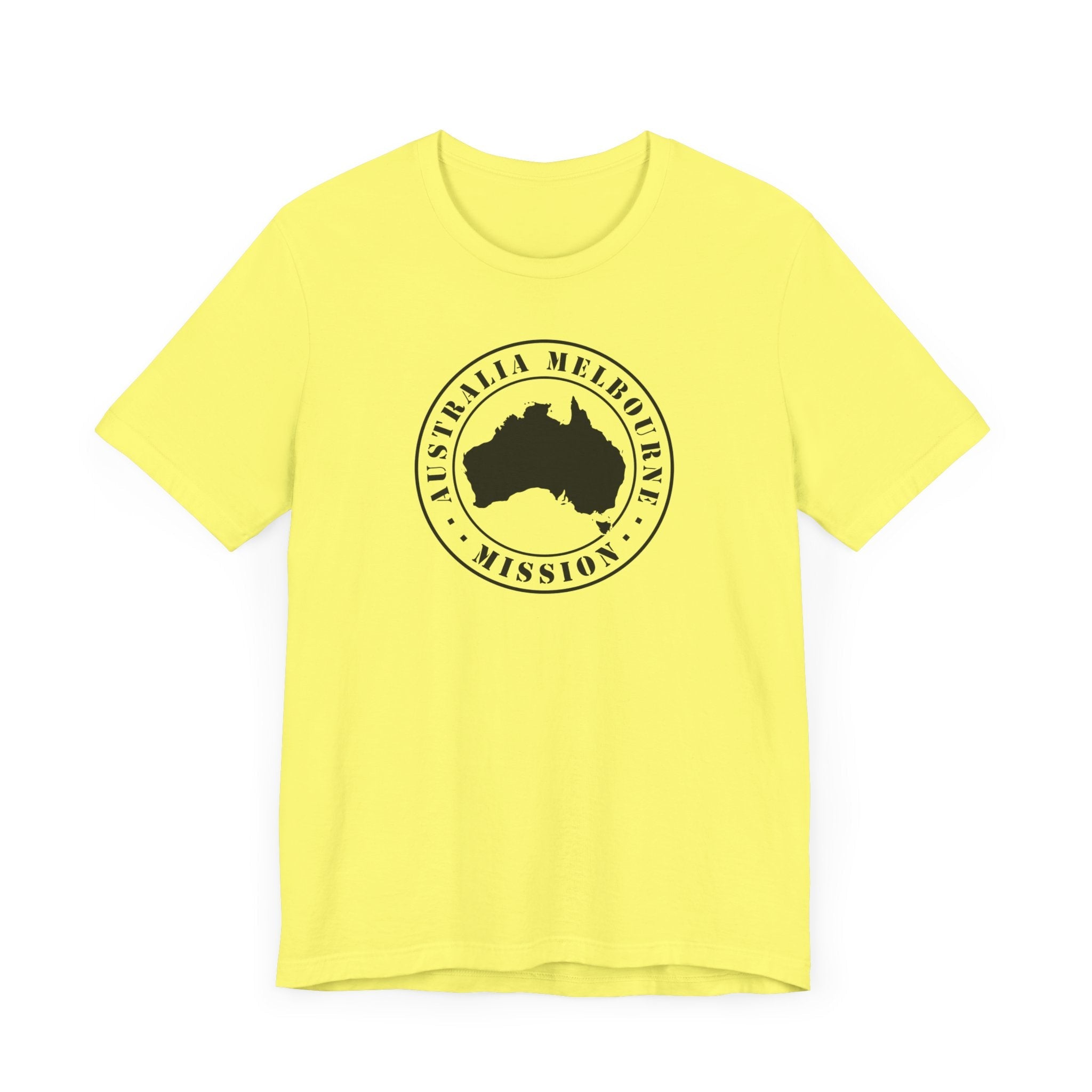 Australia Melbourne Mission Circular Monochrome Logo T-Shirt - Mission Wishlist - LDS Missionary Gift Store