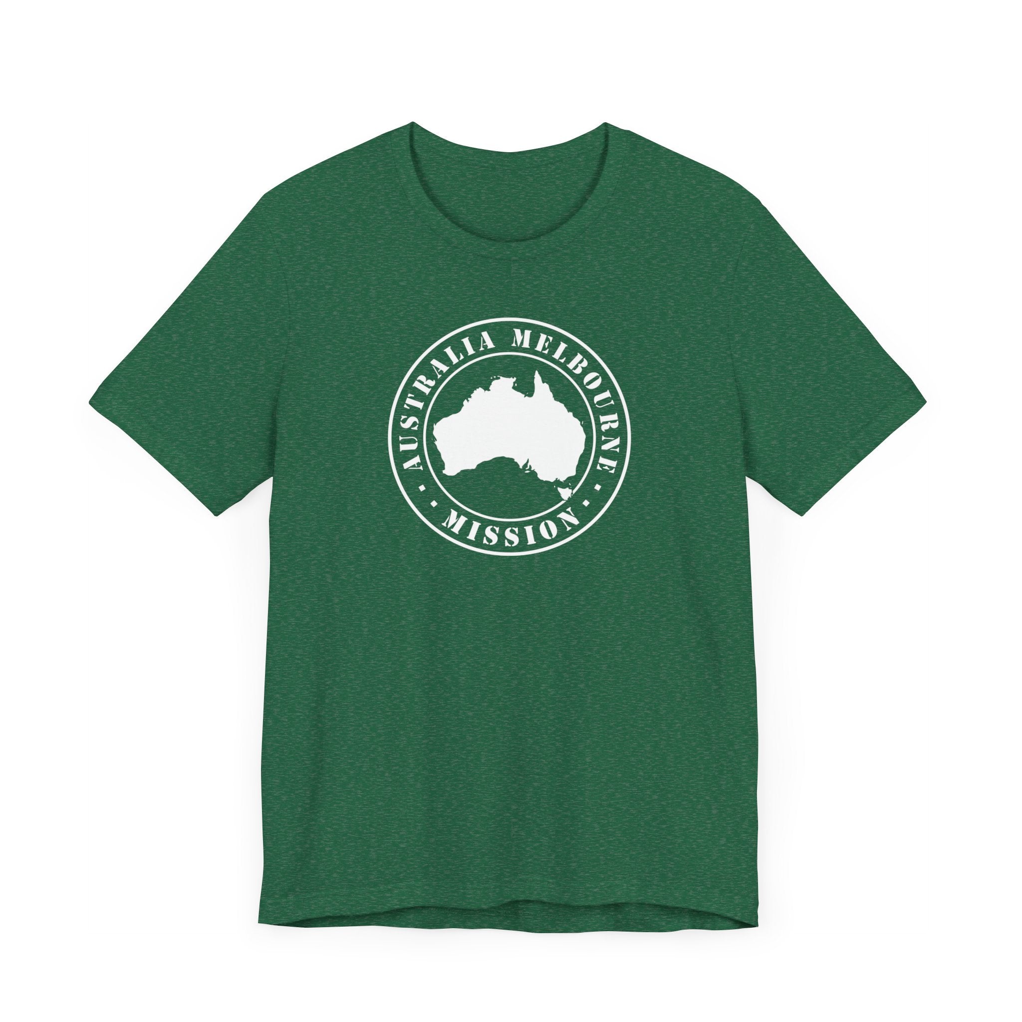 Australia Melbourne Mission Circular Monochrome Logo T-Shirt - Mission Wishlist - LDS Missionary Gift Store