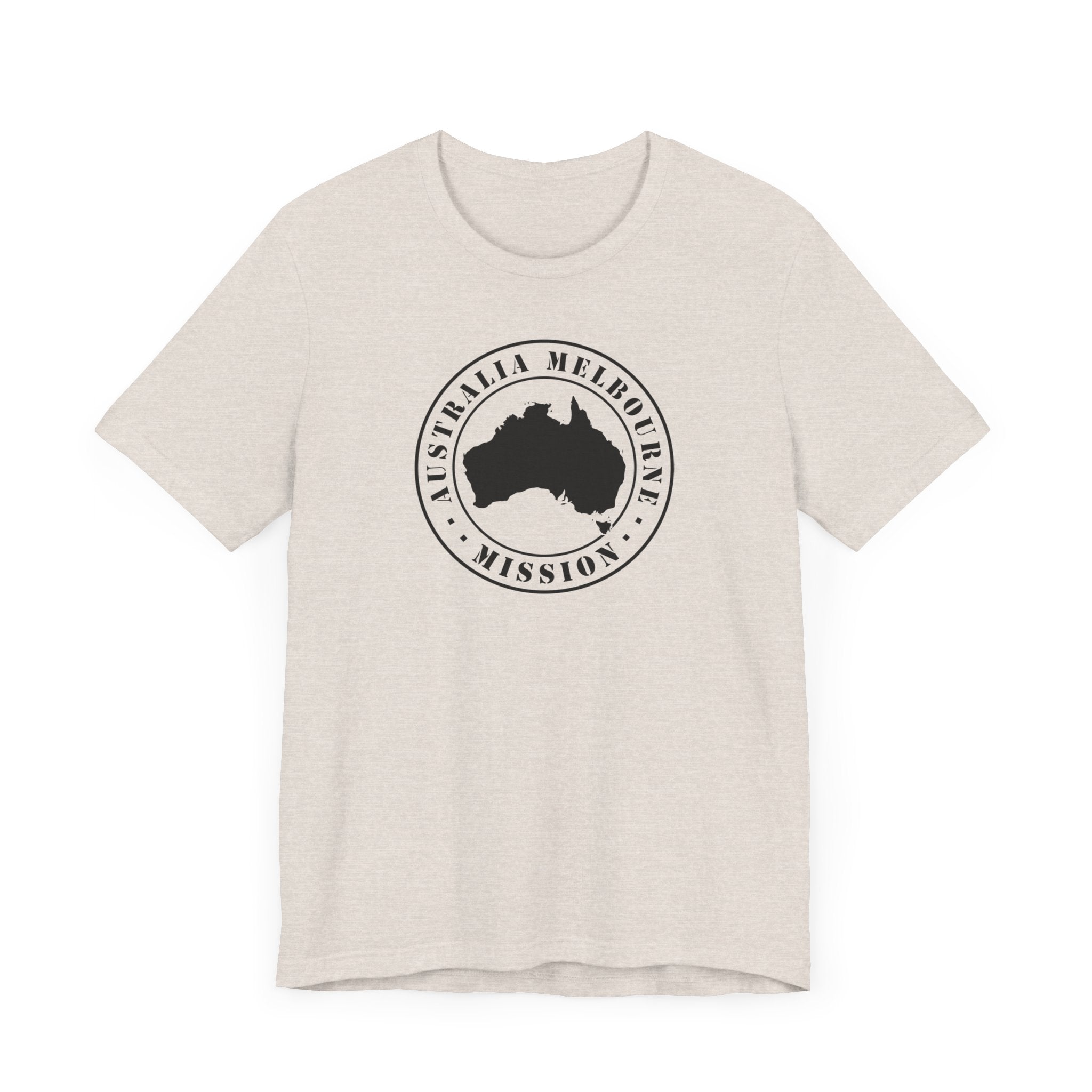 Australia Melbourne Mission Circular Monochrome Logo T-Shirt - Mission Wishlist - LDS Missionary Gift Store