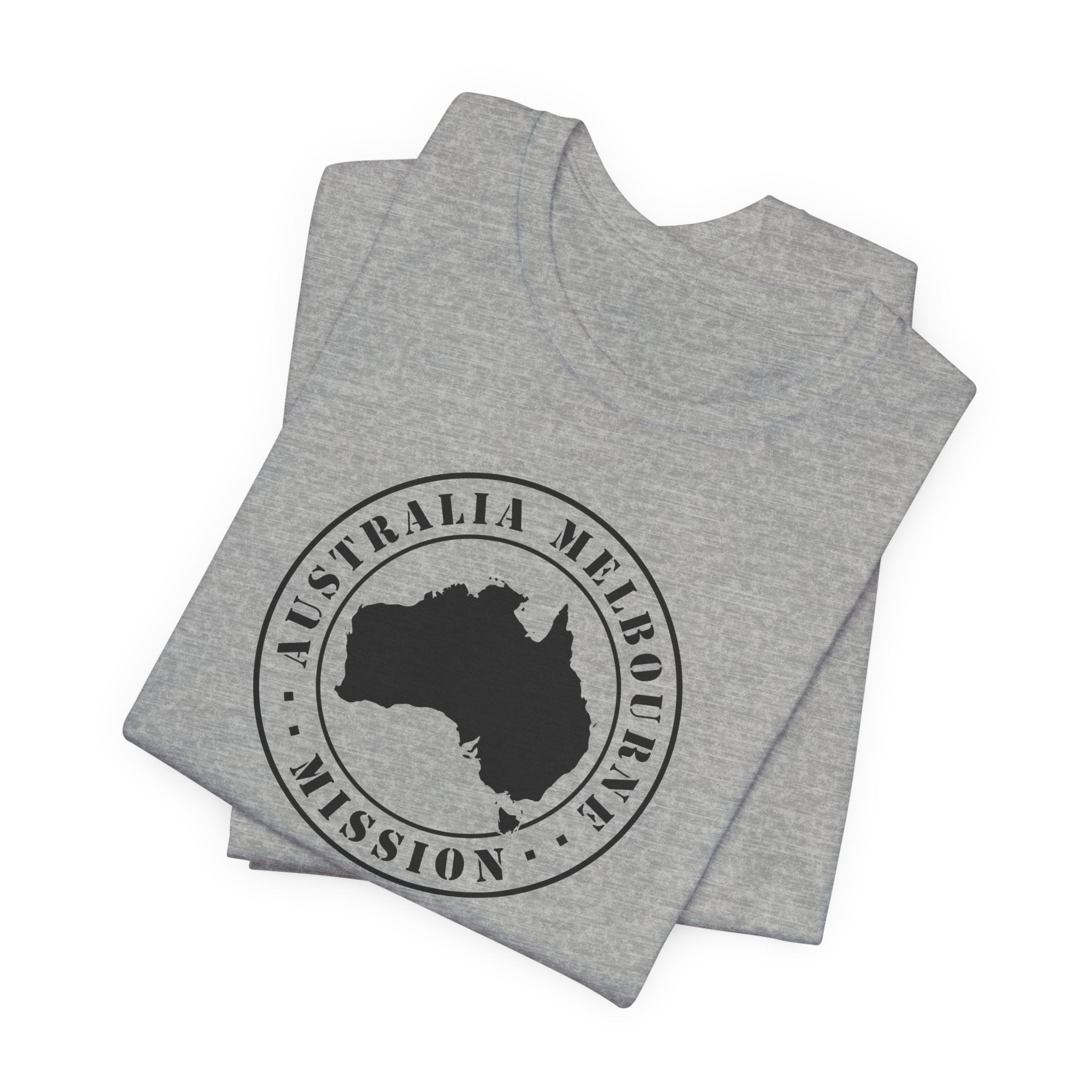 Australia Melbourne Mission Circular Monochrome Logo T-Shirt - Mission Wishlist - LDS Missionary Gift Store