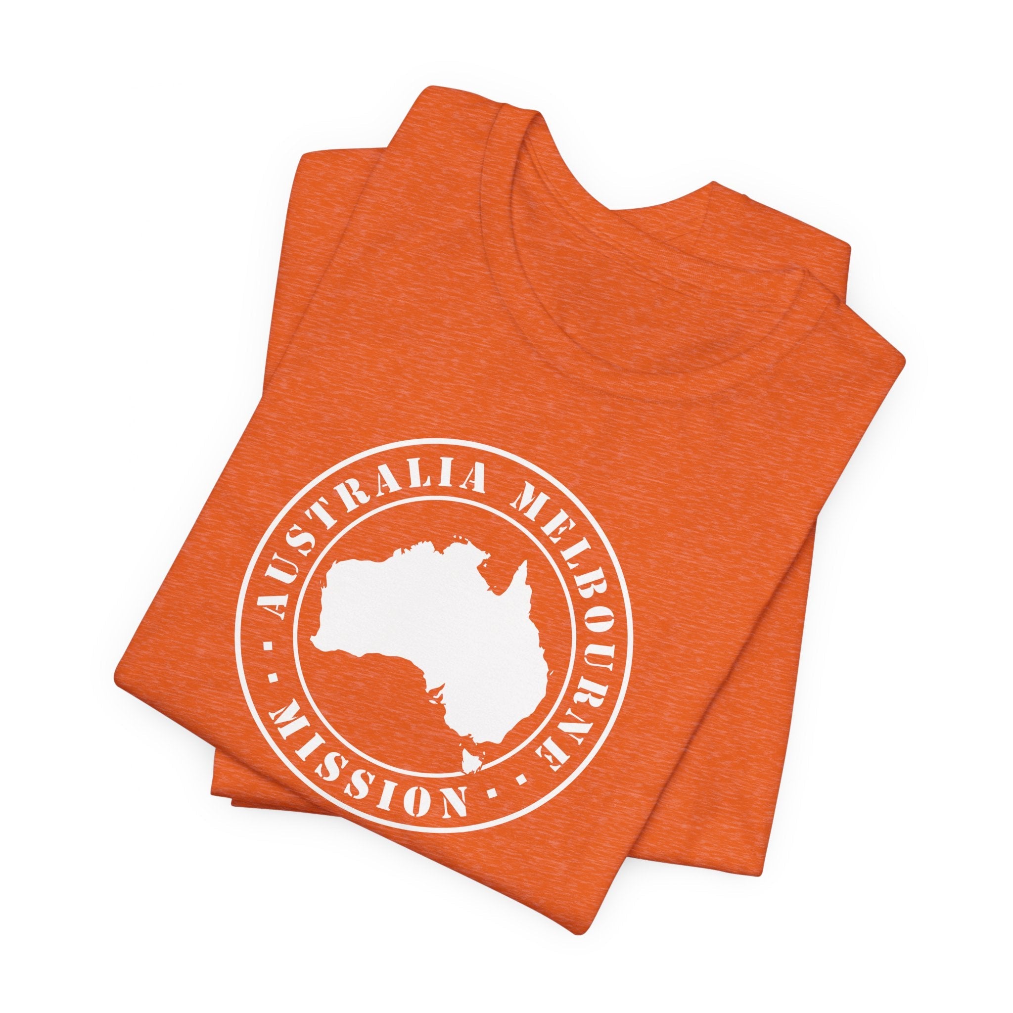 Australia Melbourne Mission Circular Monochrome Logo T-Shirt - Mission Wishlist - LDS Missionary Gift Store