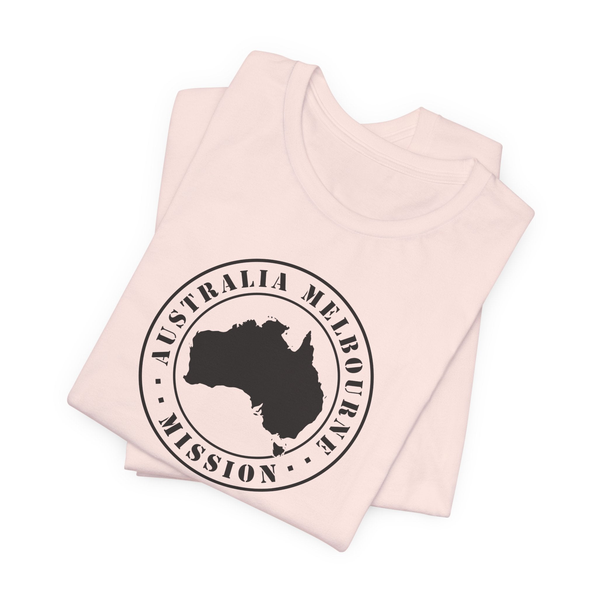 Australia Melbourne Mission Circular Monochrome Logo T-Shirt - Mission Wishlist - LDS Missionary Gift Store