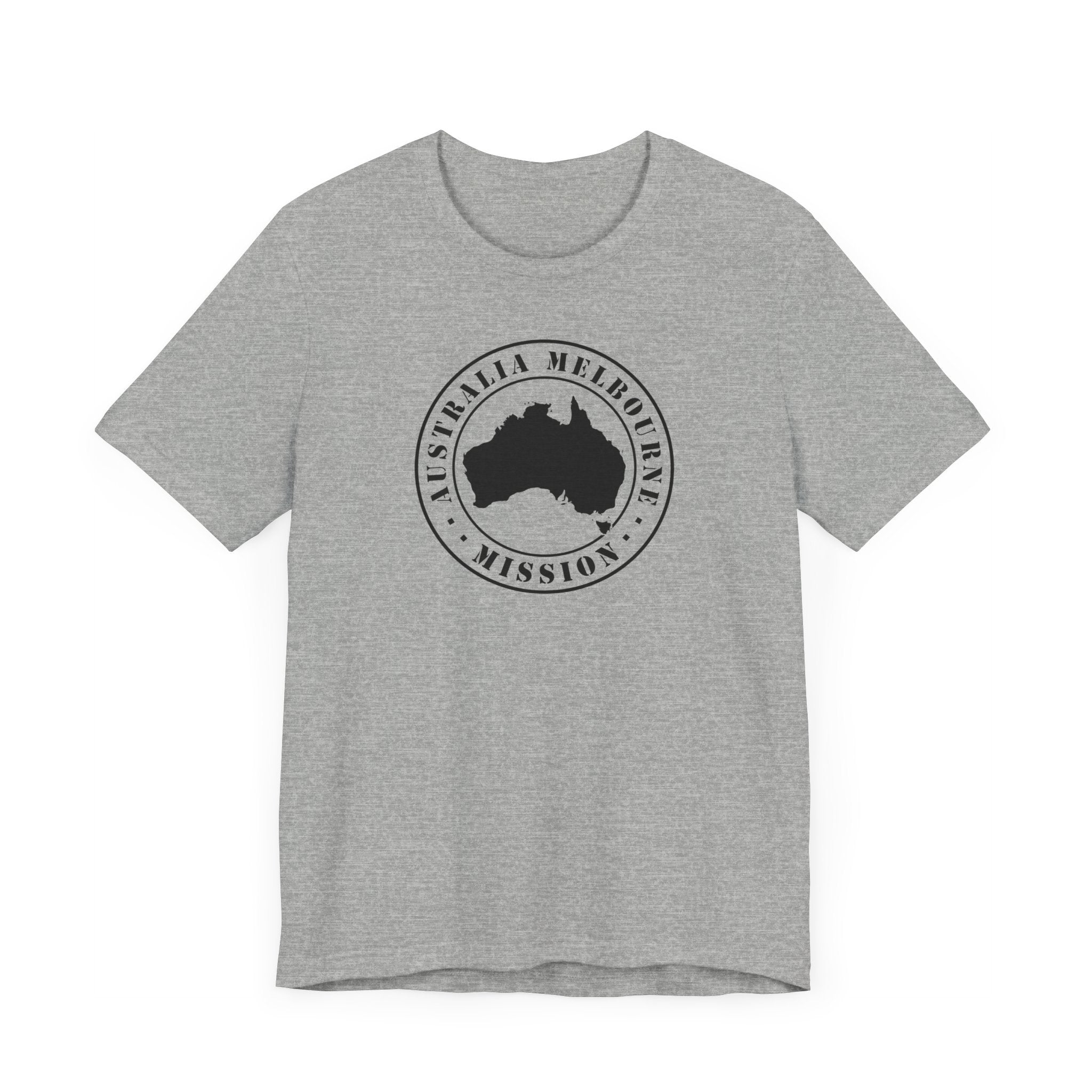 Australia Melbourne Mission Circular Monochrome Logo T-Shirt - Mission Wishlist - LDS Missionary Gift Store